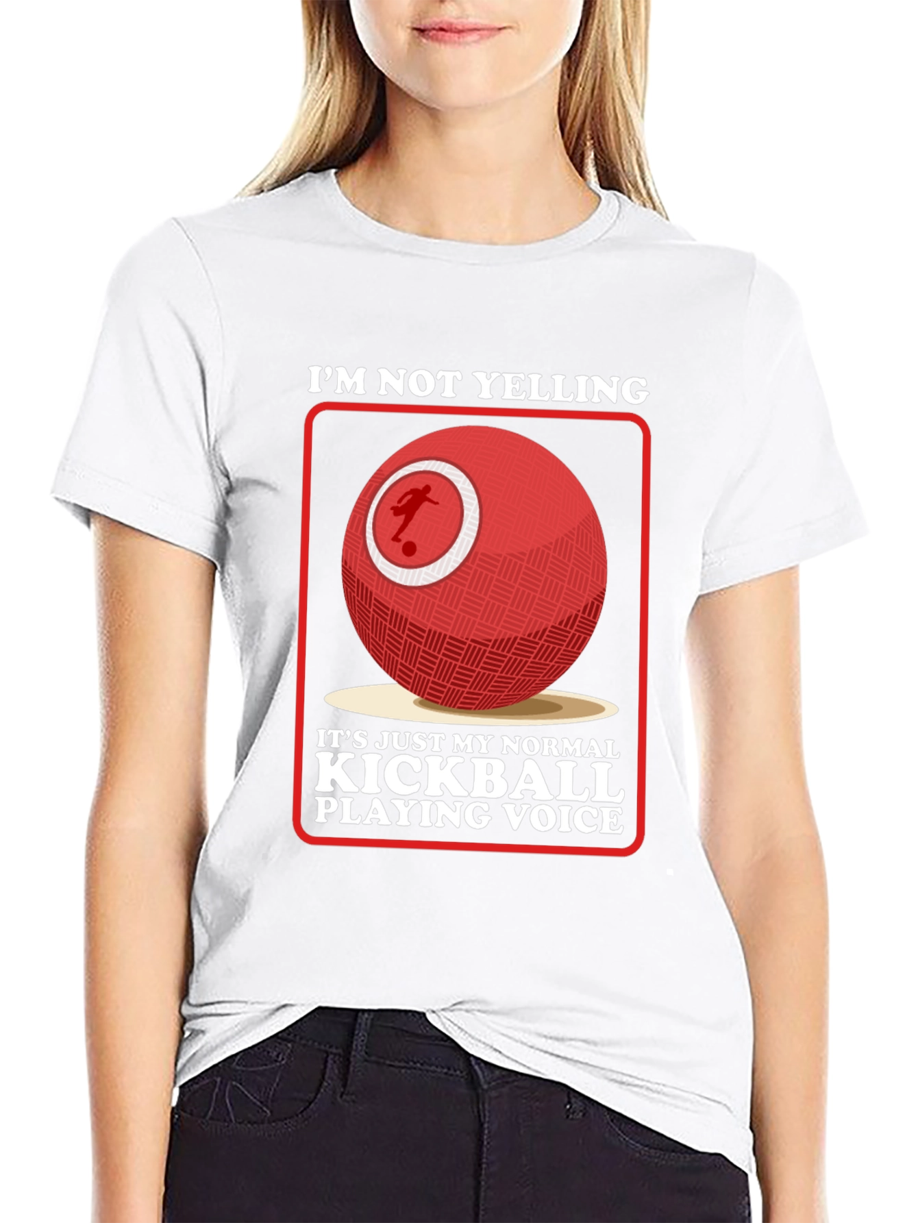 Kickball Playing Voice T-Shirt - Funny Sports Tee