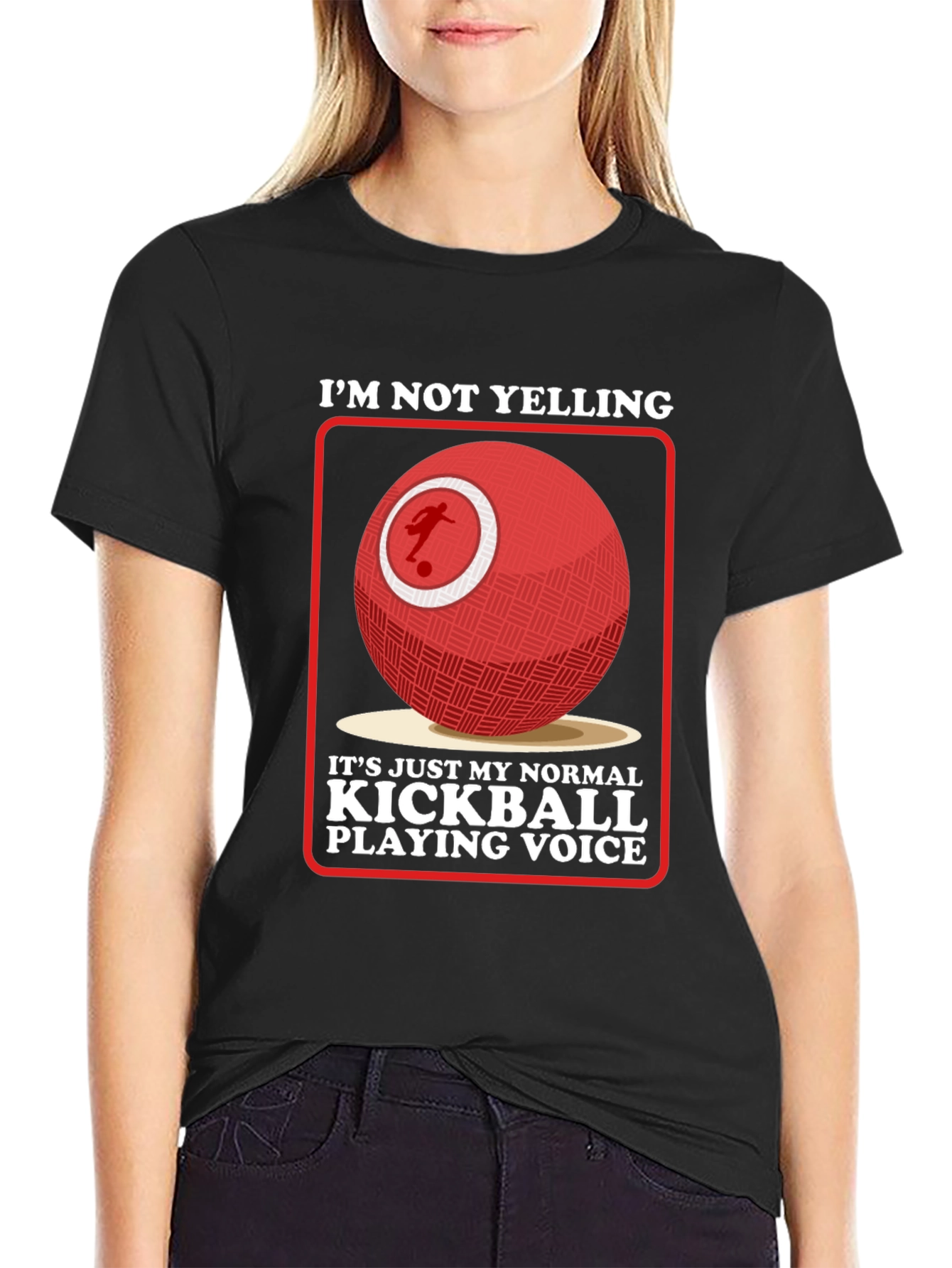 Kickball Playing Voice T-Shirt - Funny Sports Tee
