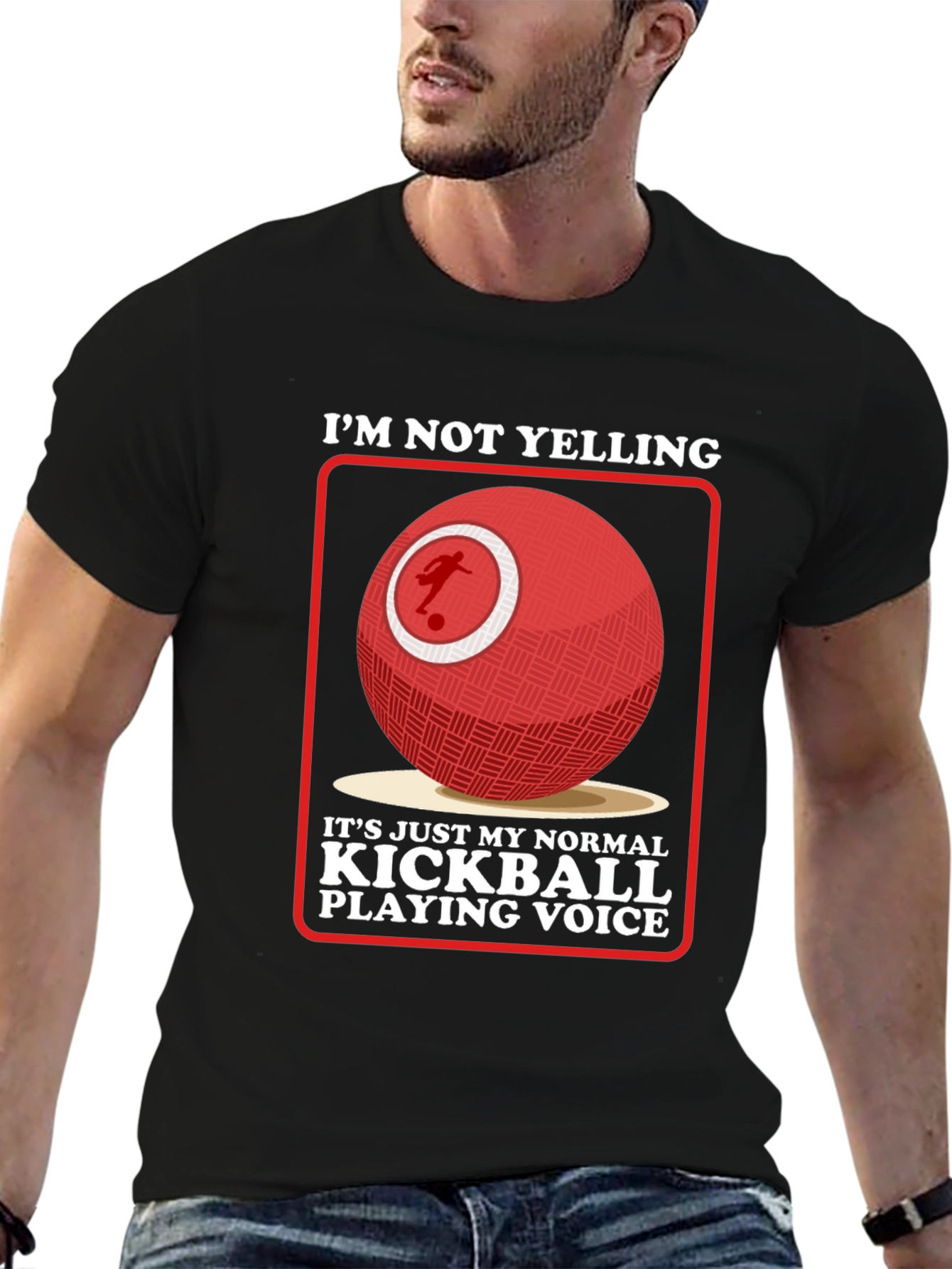 Kickball Playing Voice T-Shirt - Funny Sports Tee