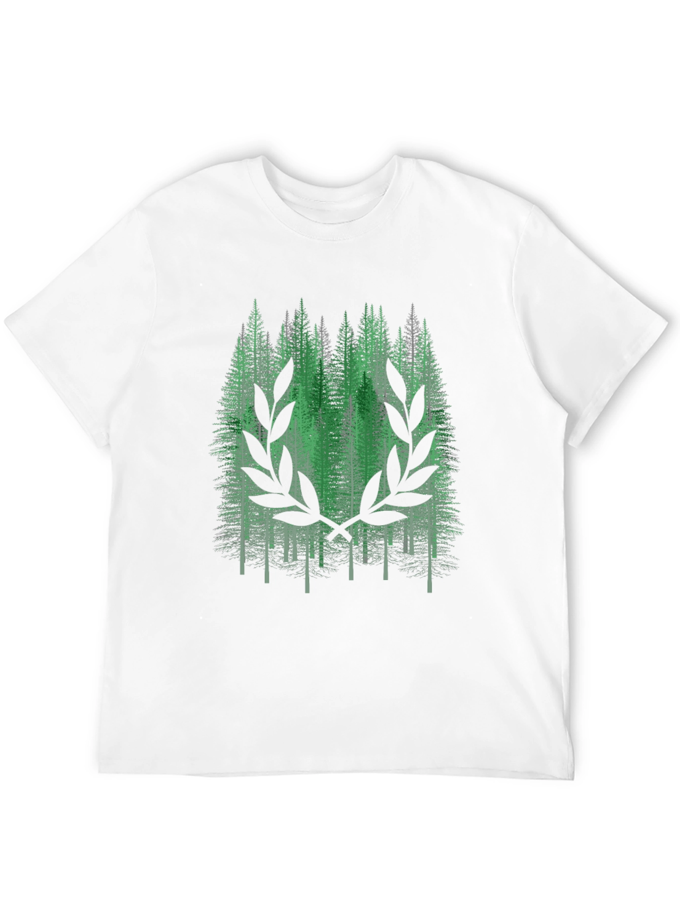 Green Forest Graphic Tee - Black T-Shirt
