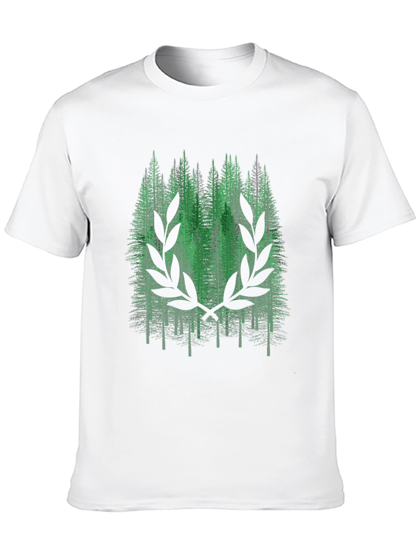 Green Forest Graphic Tee - Black T-Shirt