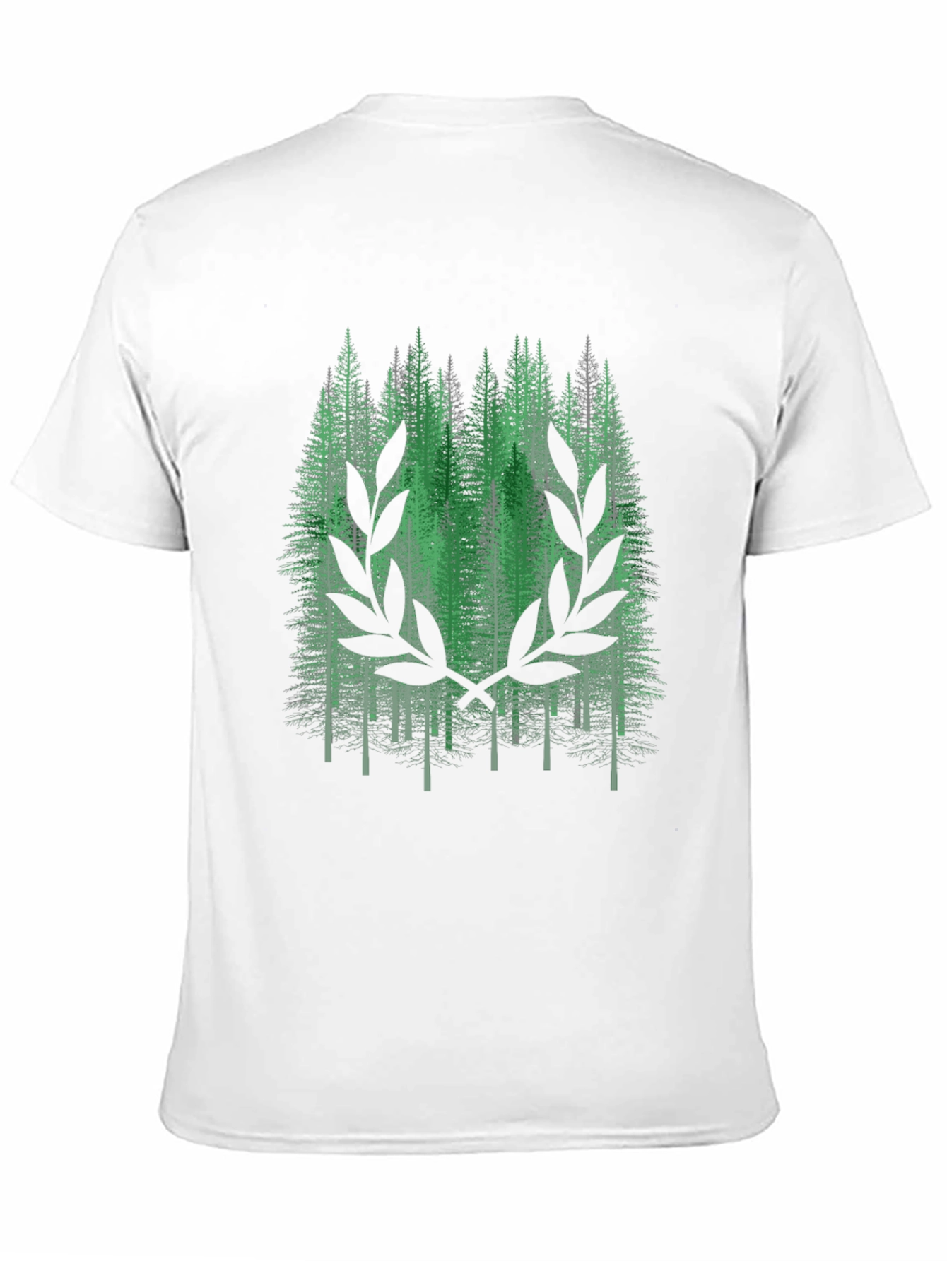 Green Forest Graphic Tee - Black T-Shirt