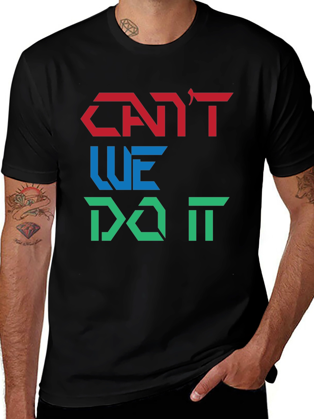 Cant We Do It Graphic Tee - Black