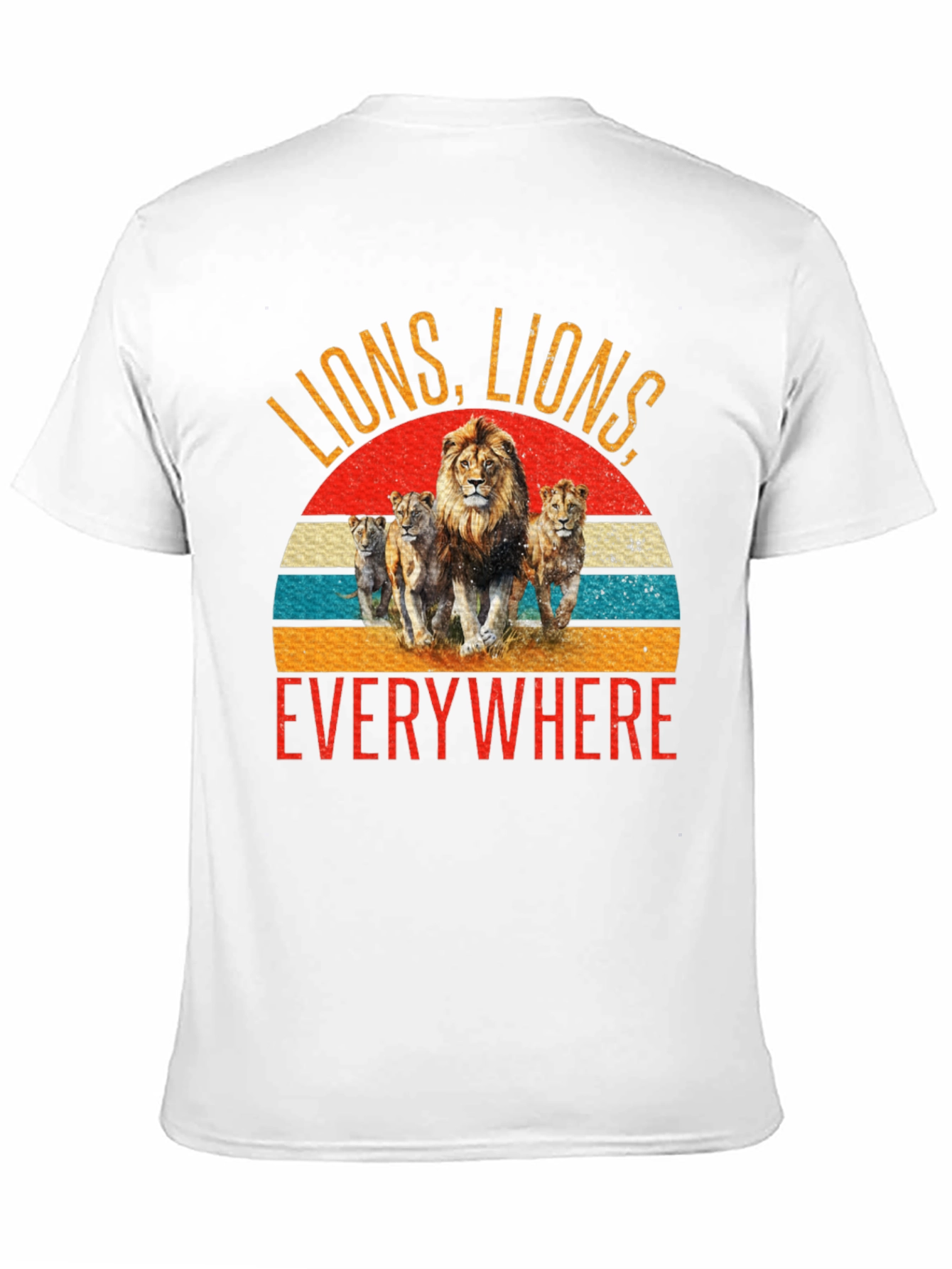 Lions Everywhere Graphic Tee - Black