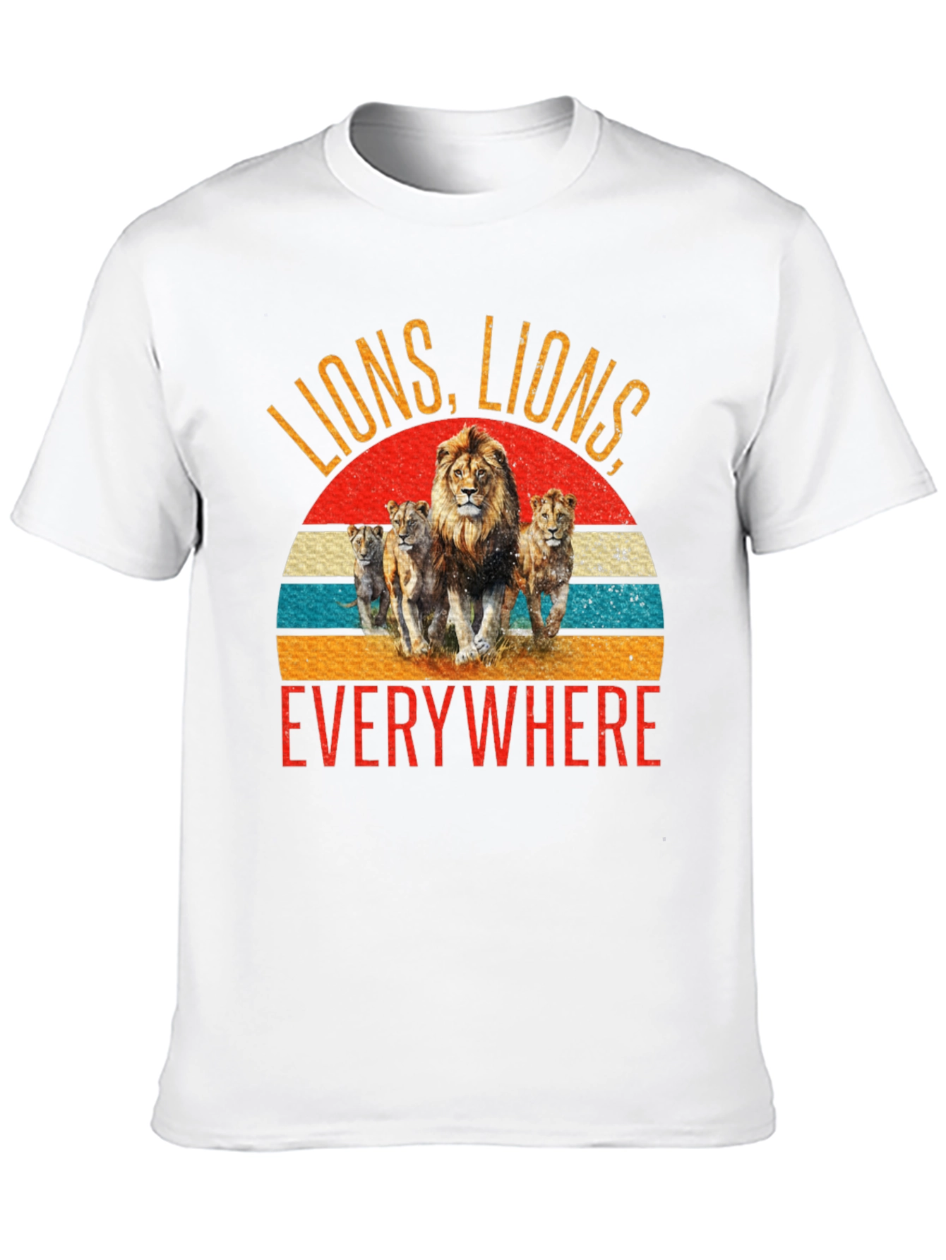 Lions Everywhere Graphic Tee - Black