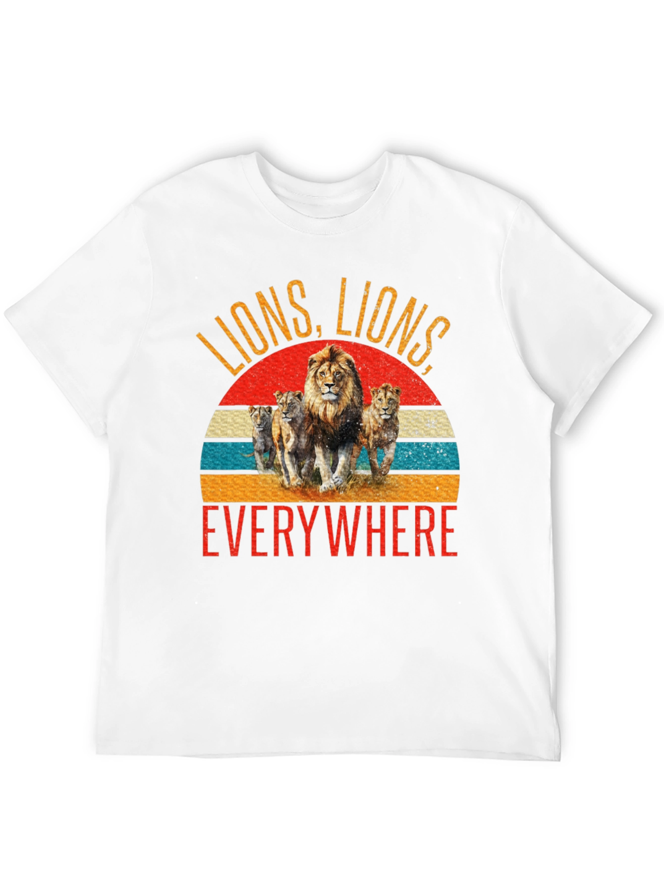Lions Everywhere Graphic Tee - Black