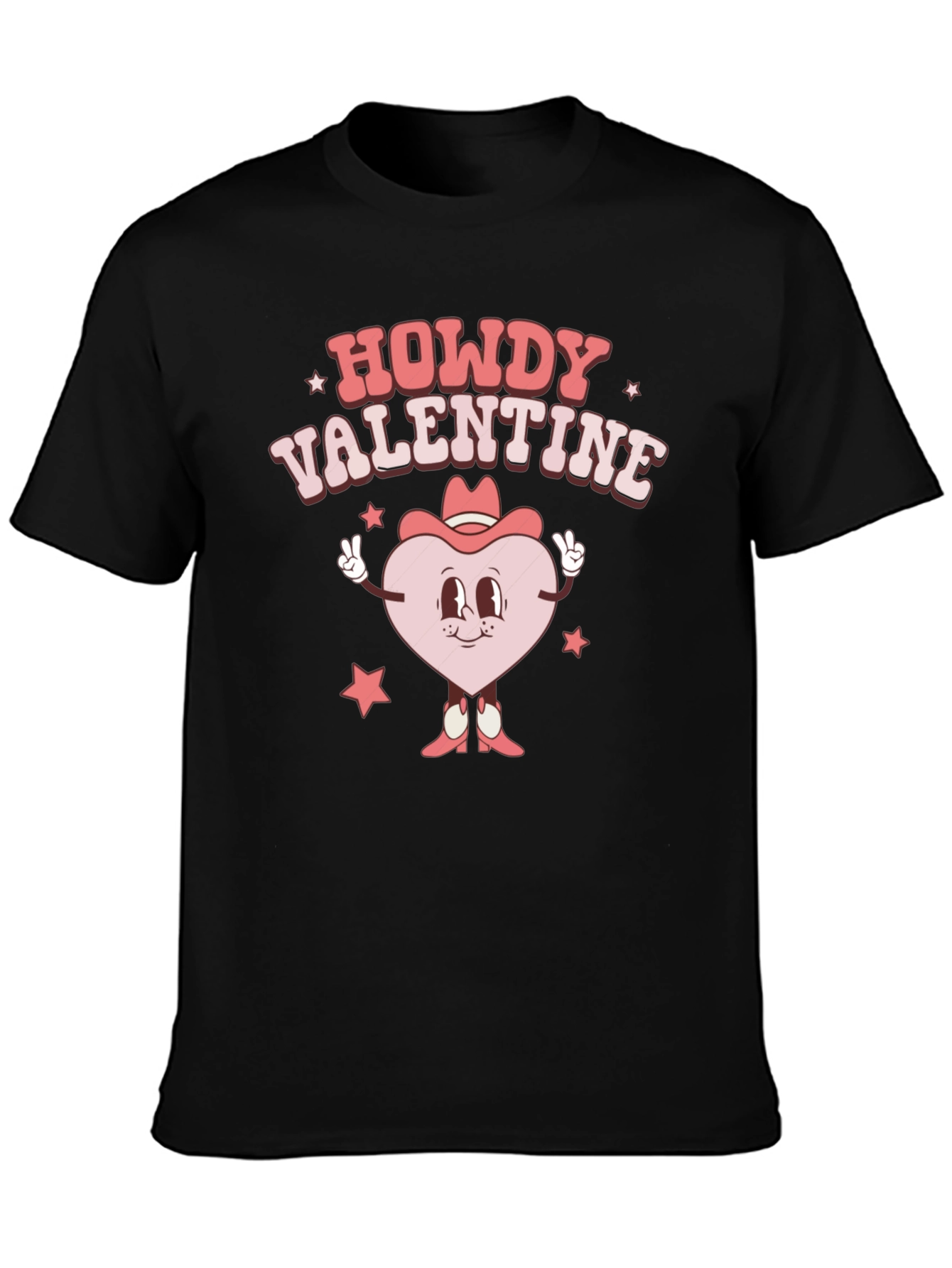 Howdy Valentine Black T-Shirt - Country Style