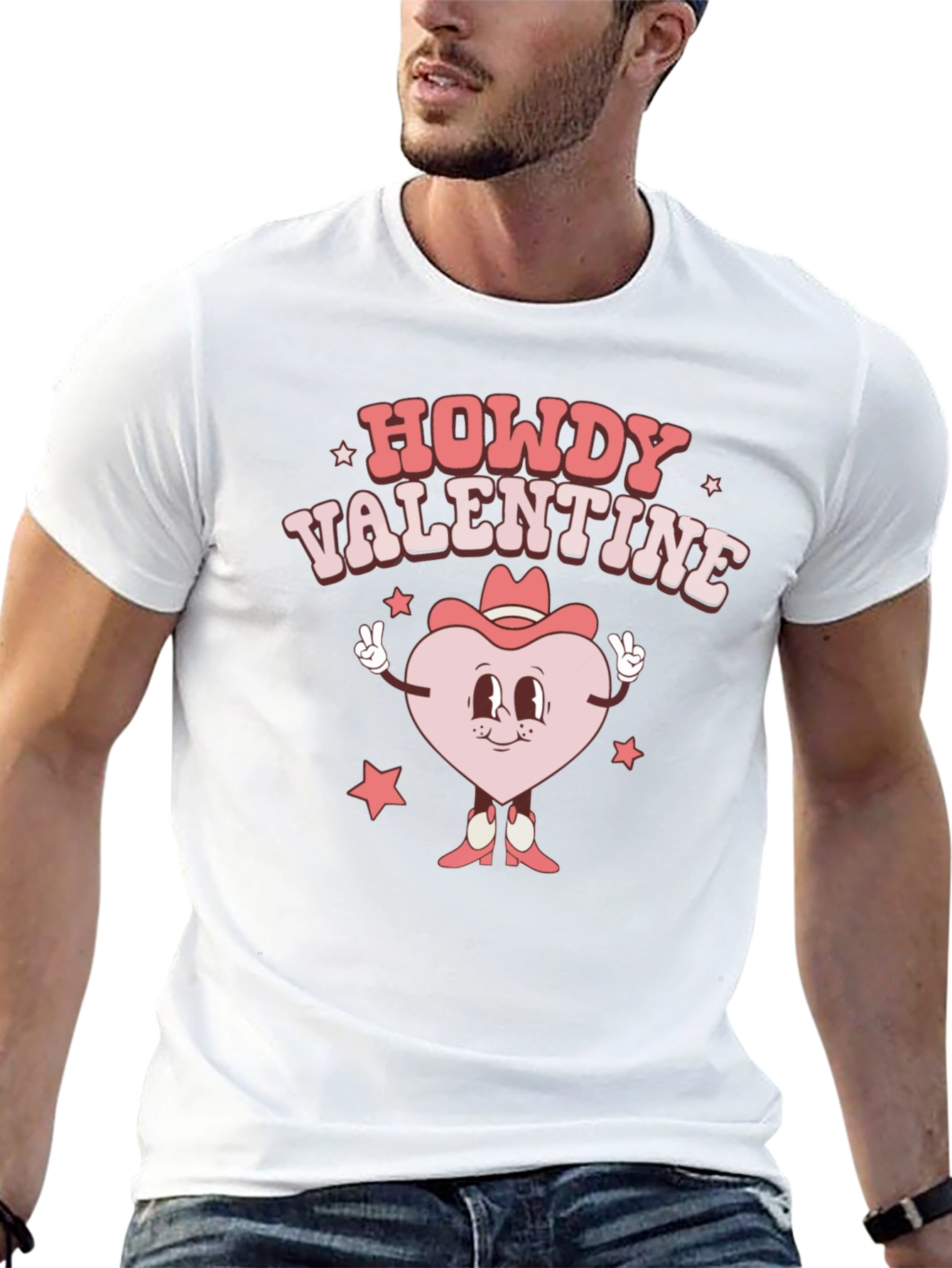 Howdy Valentine Black T-Shirt - Country Style