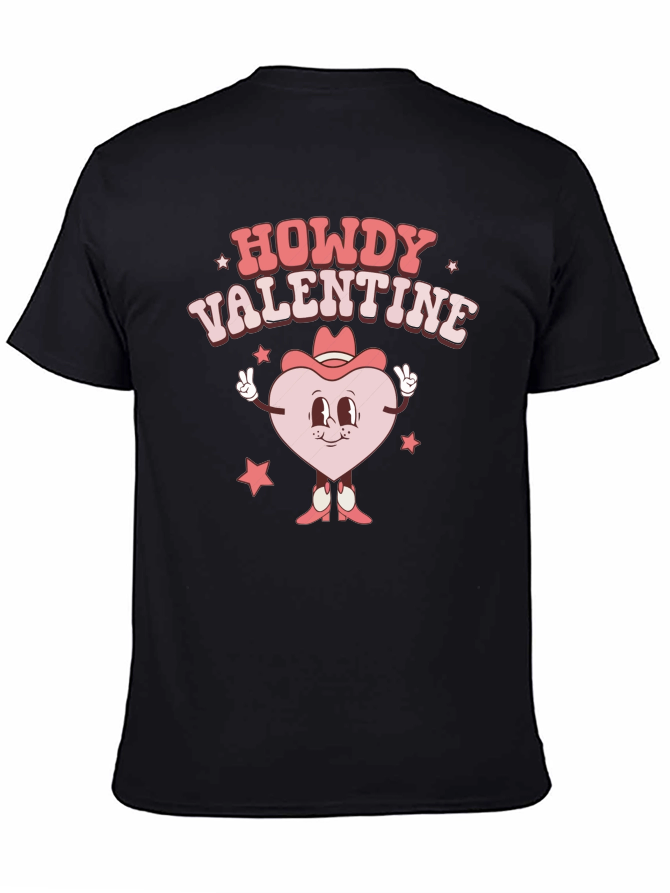 Howdy Valentine Black T-Shirt - Country Style