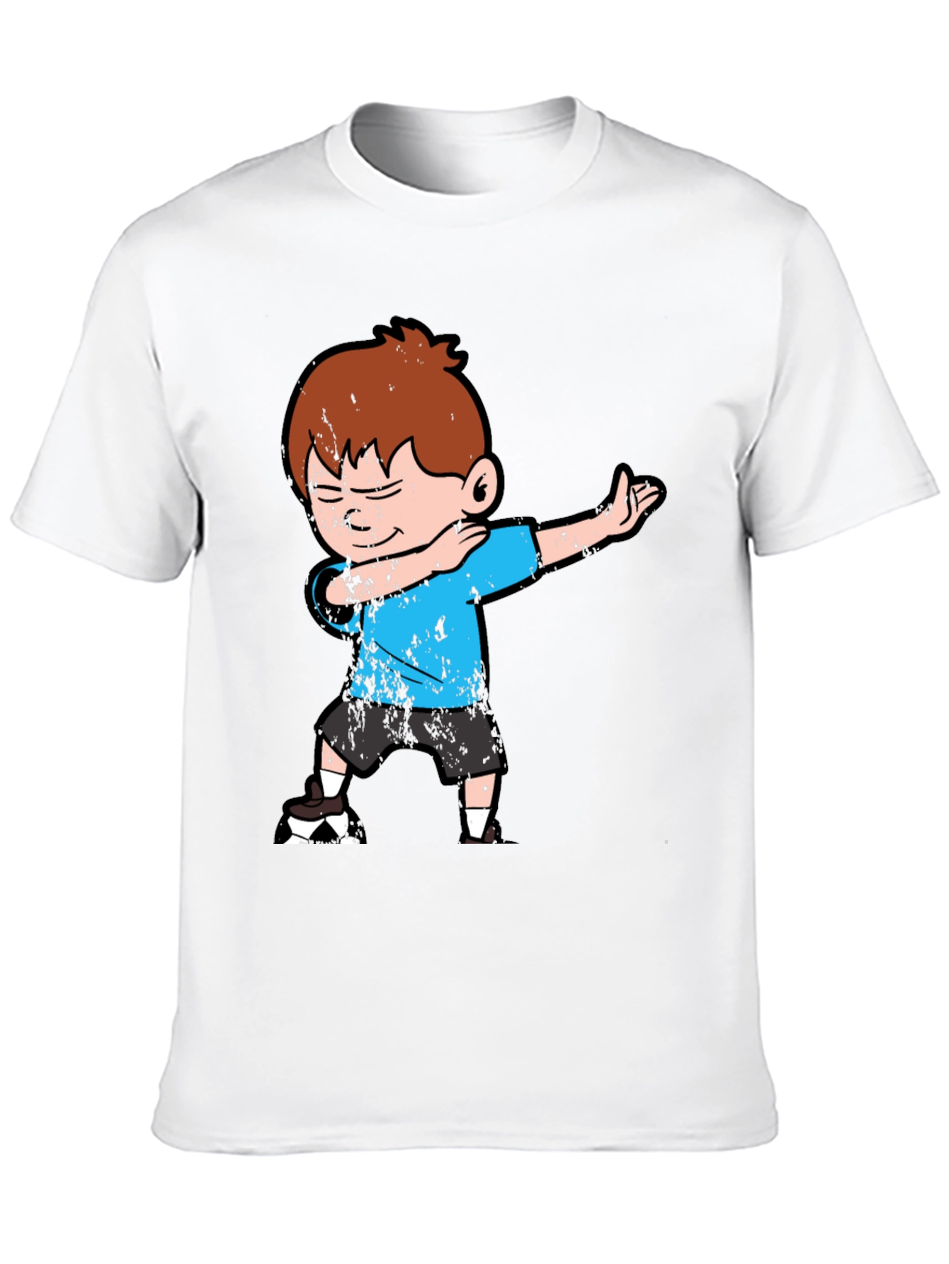 Dabbing Boy Graphic Tee - Fun Black T-Shirt
