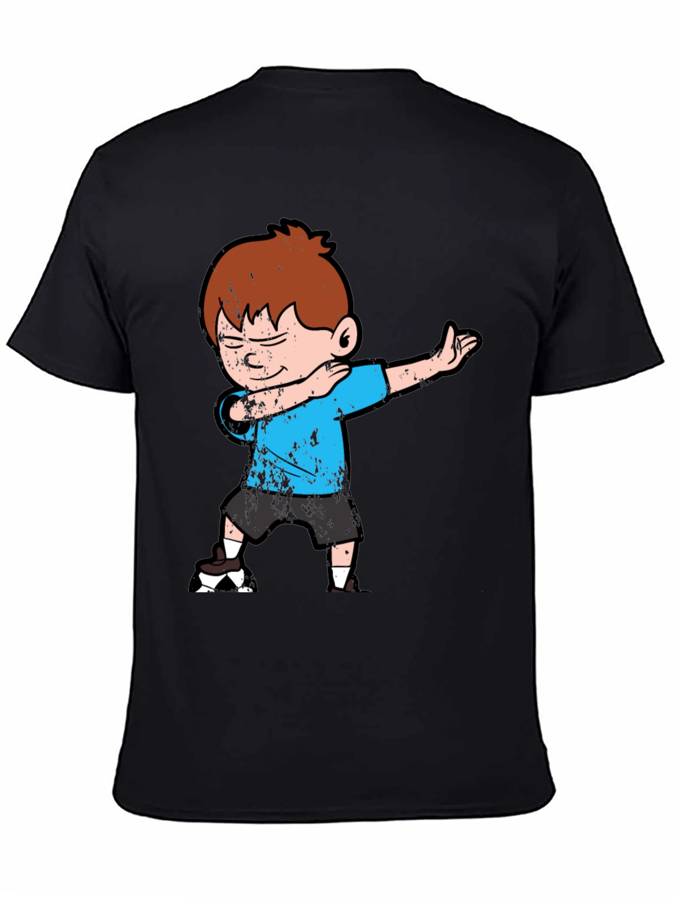 Dabbing Boy Graphic Tee - Fun Black T-Shirt