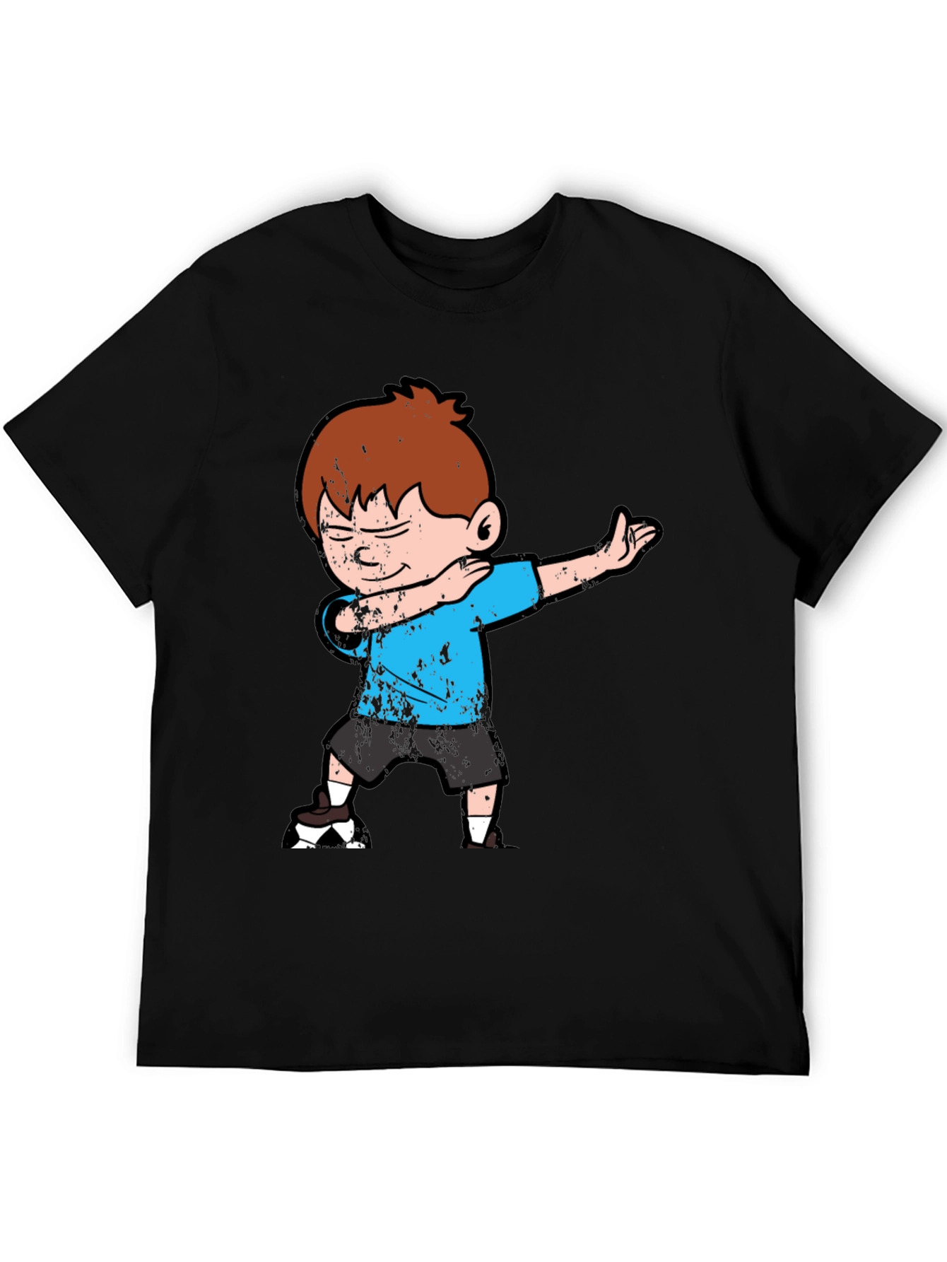 Dabbing Boy Graphic Tee - Fun Black T-Shirt