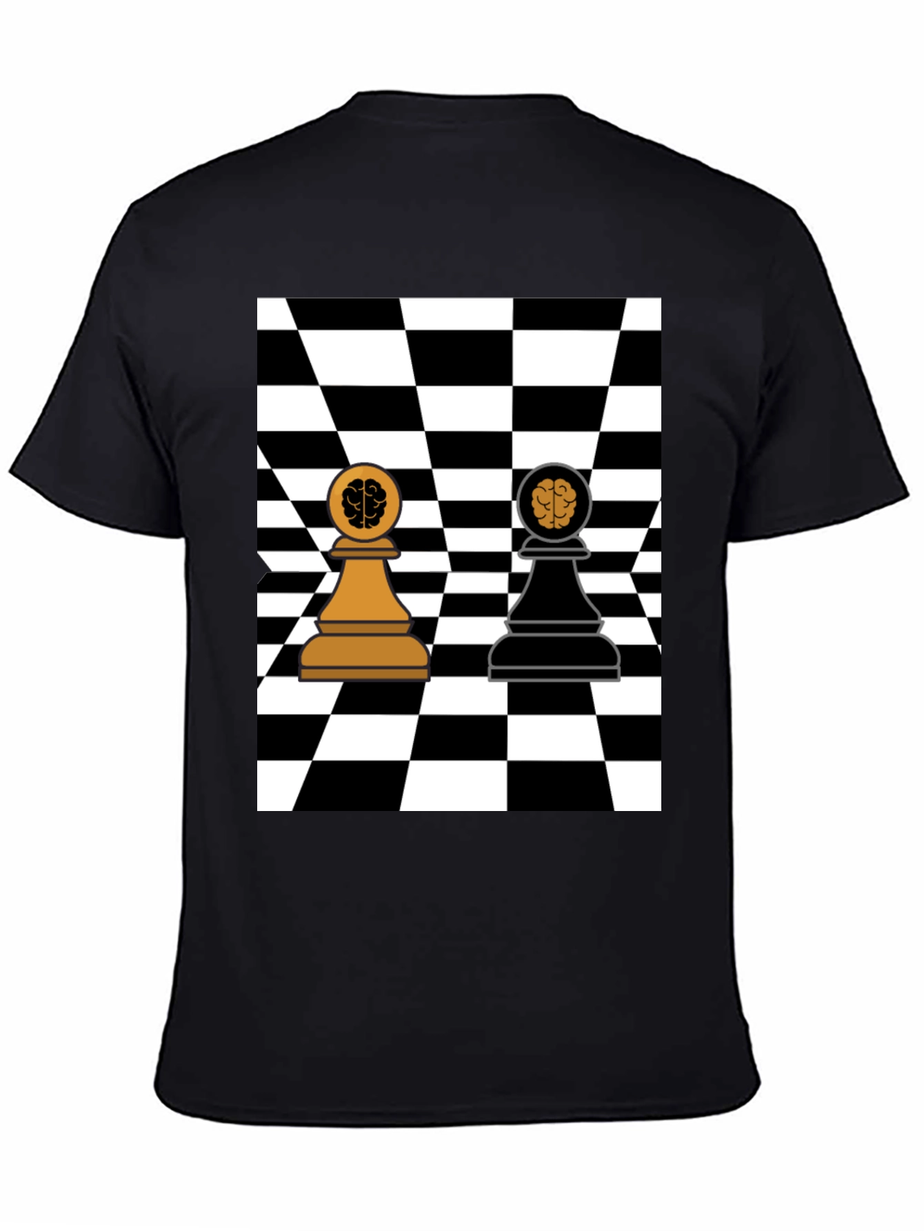 Chess Brain Pawn Graphic T-Shirt