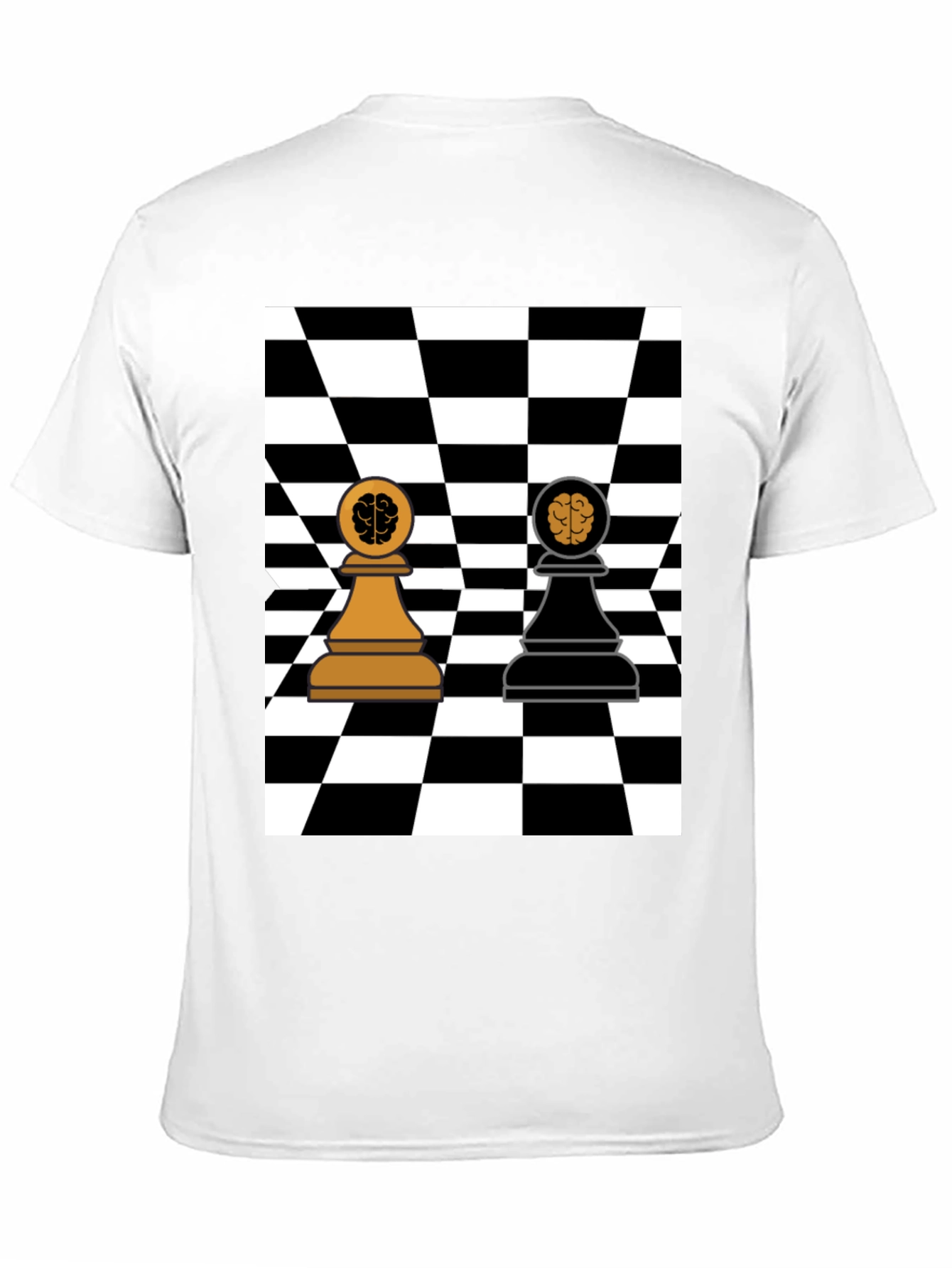 Chess Brain Pawn Graphic T-Shirt