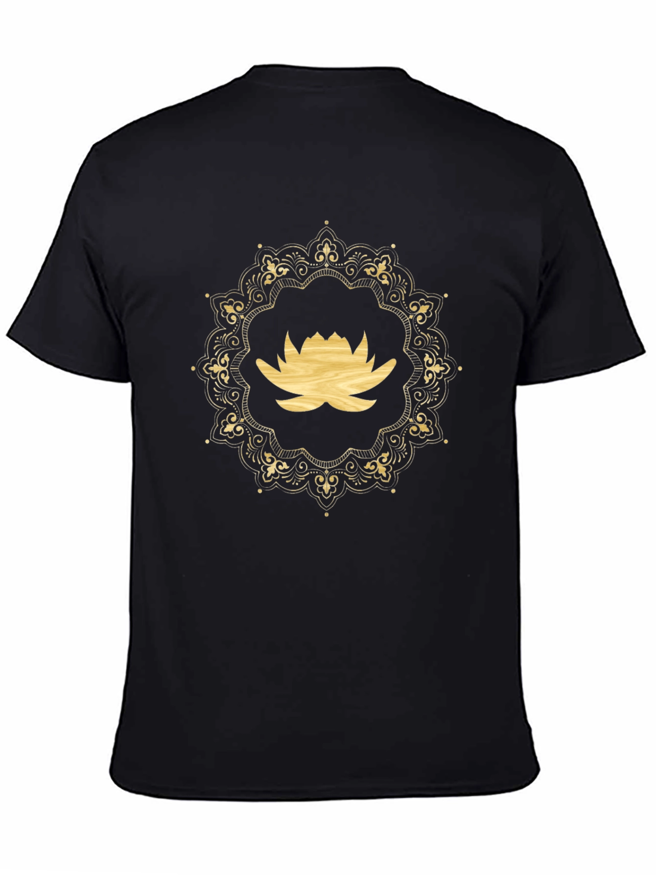Lotus Mandala Graphic Tee - Premium Black T-Shirt