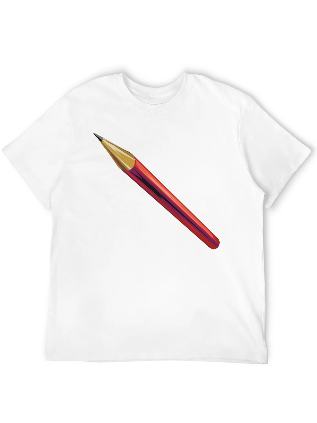 Pencil Graphic Black T-Shirt - Artistic Style
