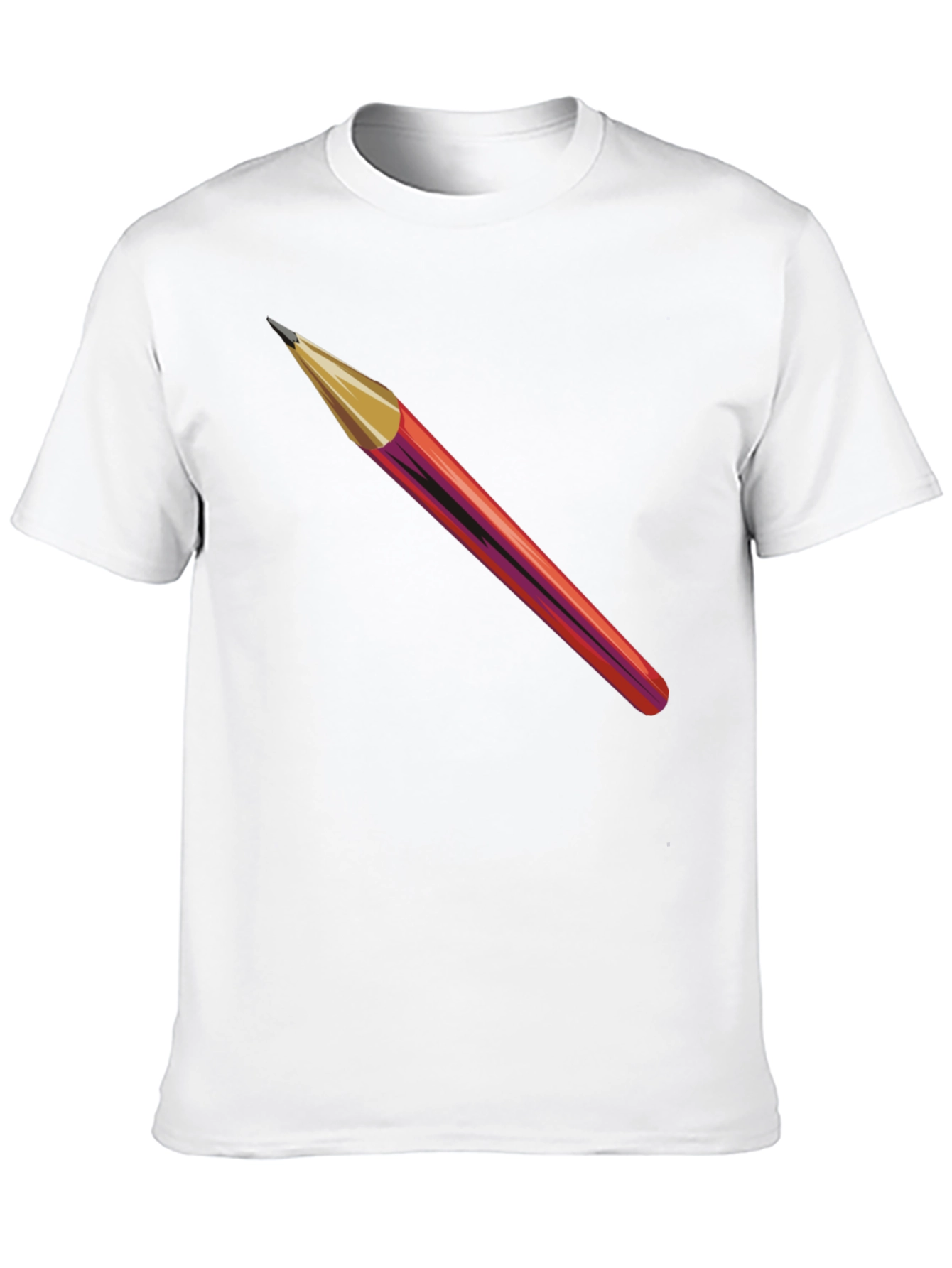 Pencil Graphic Black T-Shirt - Artistic Style