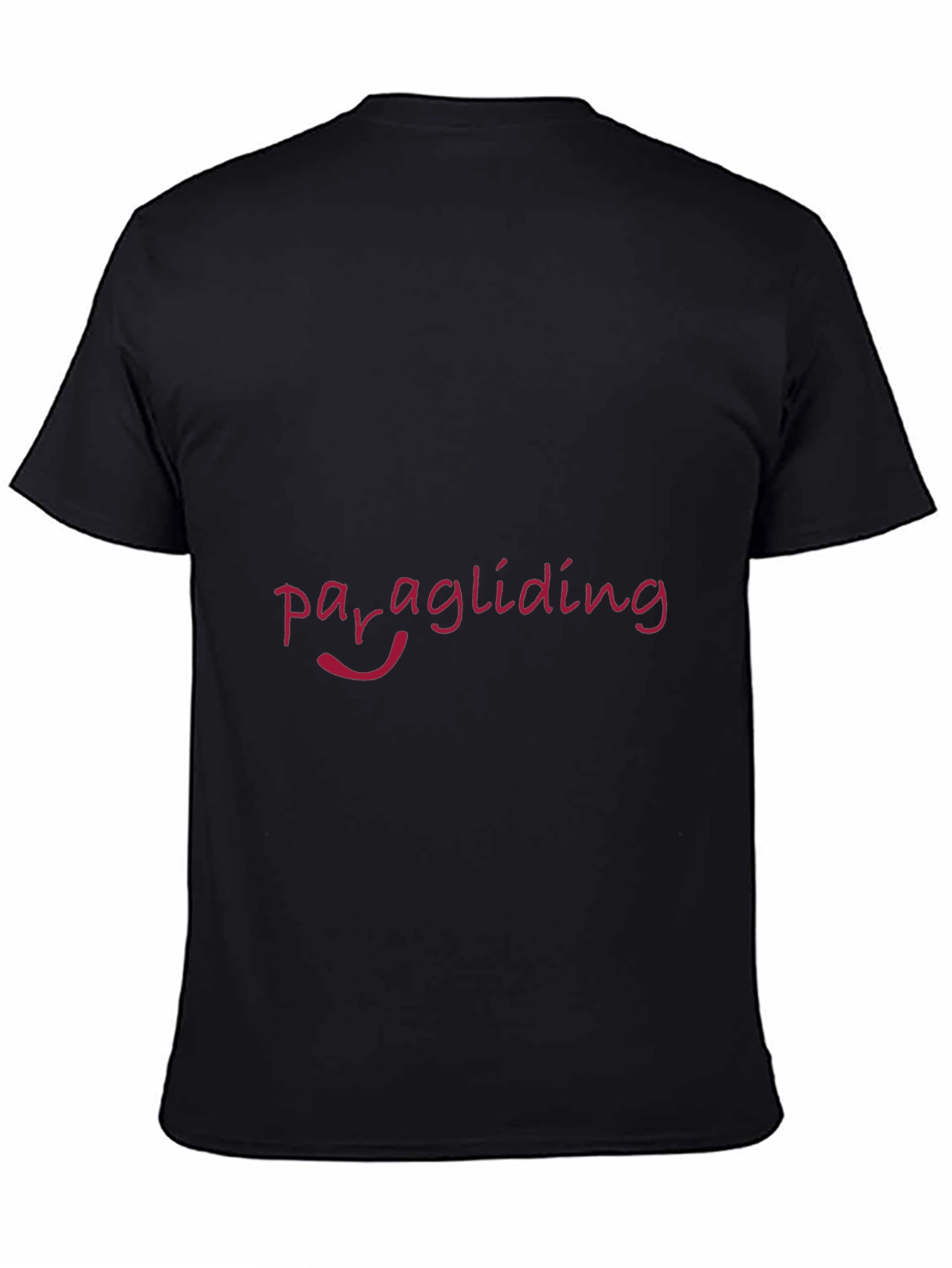 Paragliding Graphic Tee - Black Cotton T-Shirt