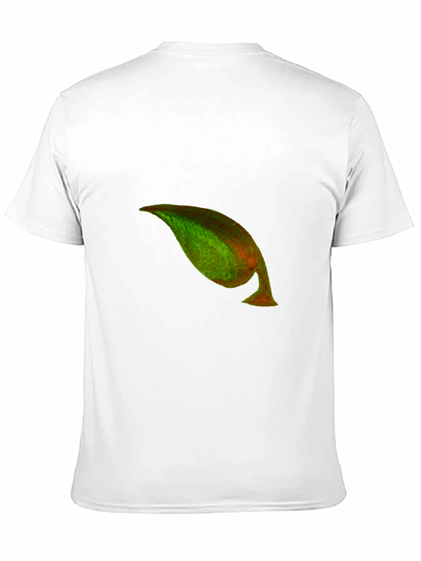 Mens Black T-Shirt with Unique Abstract Leaf Design