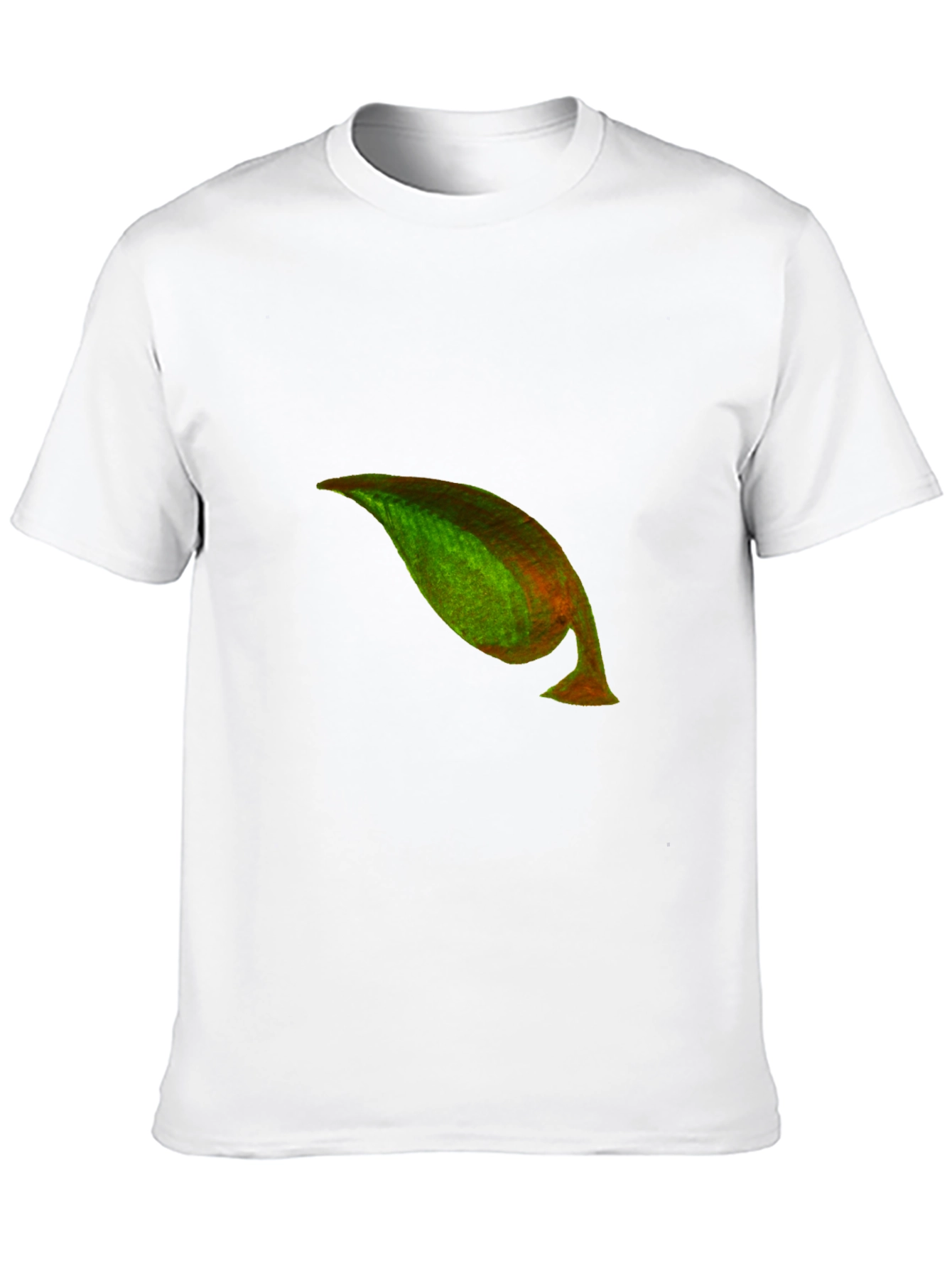 Mens Black T-Shirt with Unique Abstract Leaf Design
