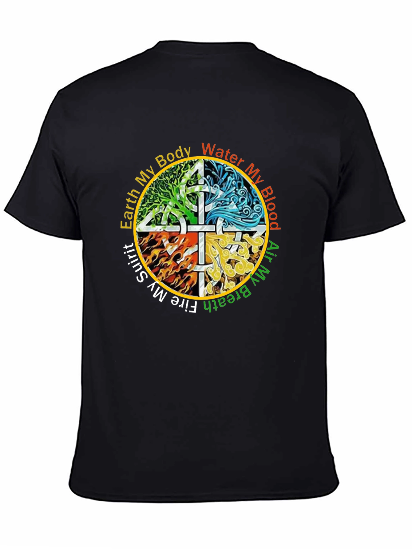 Elemental Earth Water Air Fire Graphic T-Shirt