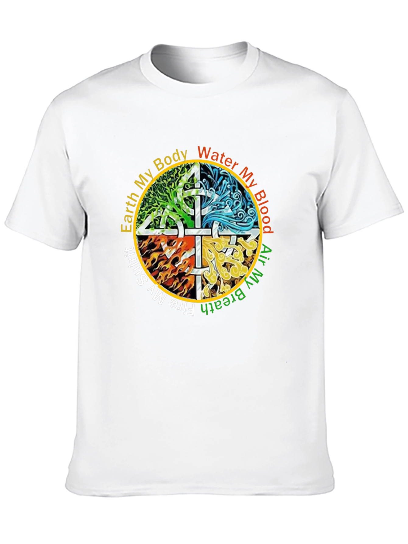 Elemental Earth Water Air Fire Graphic T-Shirt