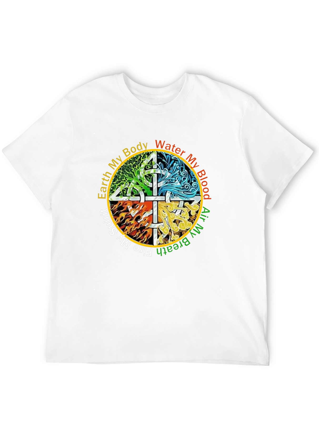 Elemental Earth Water Air Fire Graphic T-Shirt
