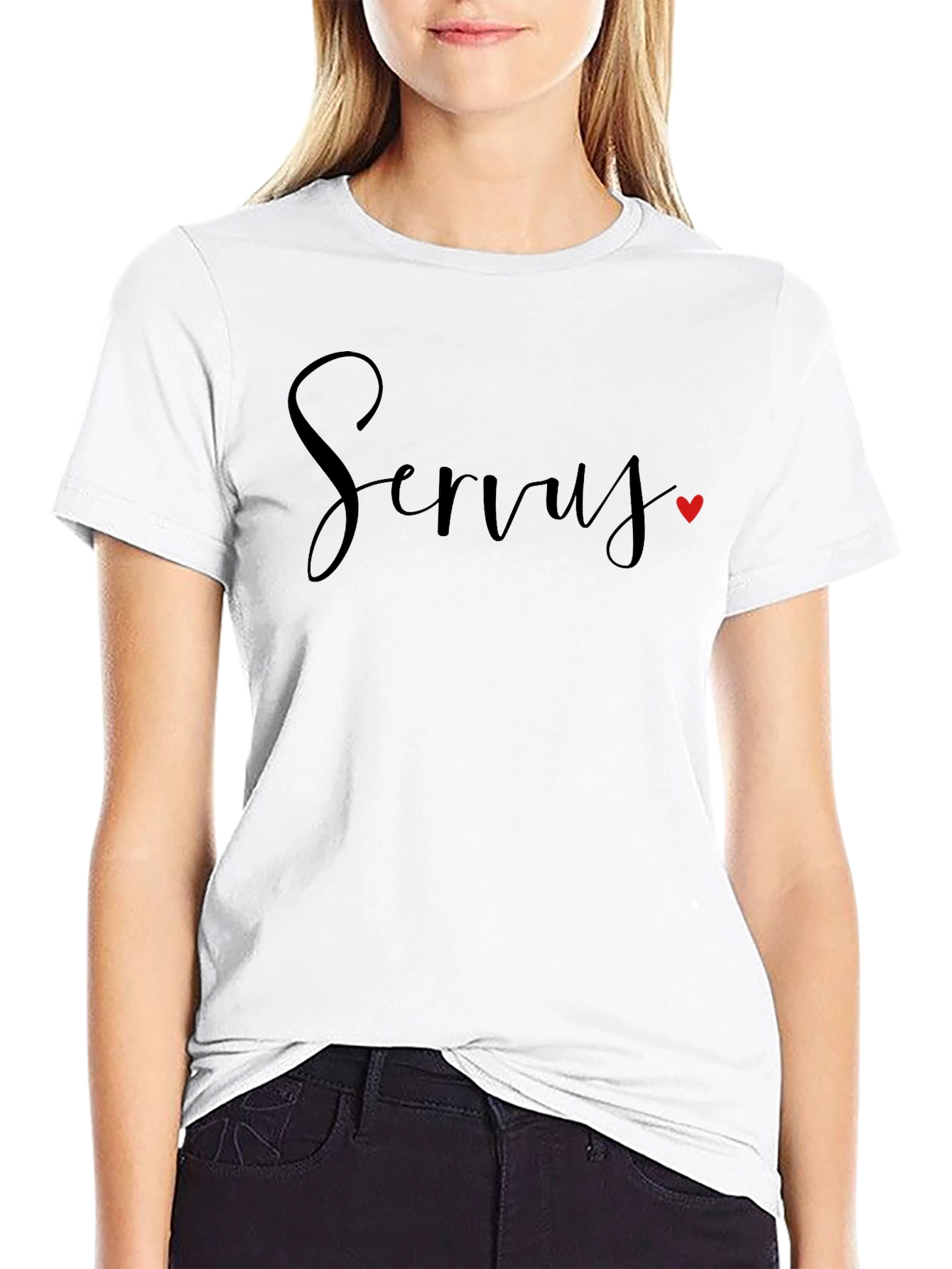 Servus Heart Tee - Stylish Black T-Shirt