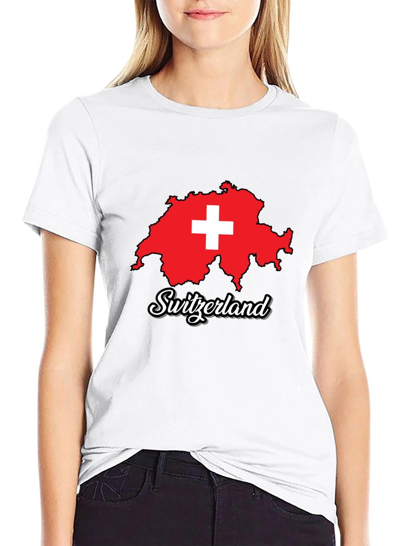 Switzerland Map T-Shirt - Swiss Pride