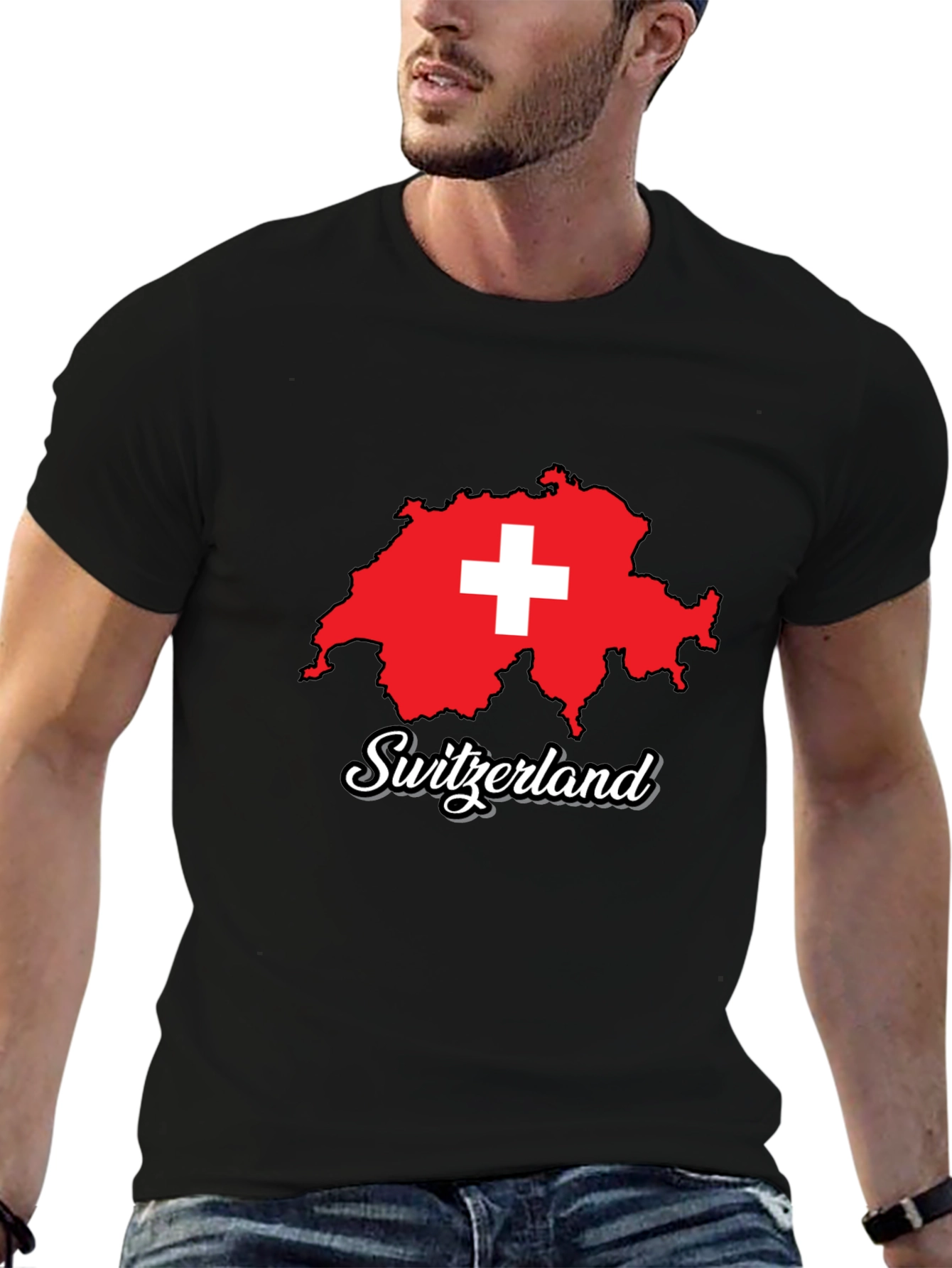 Switzerland Map T-Shirt - Swiss Pride