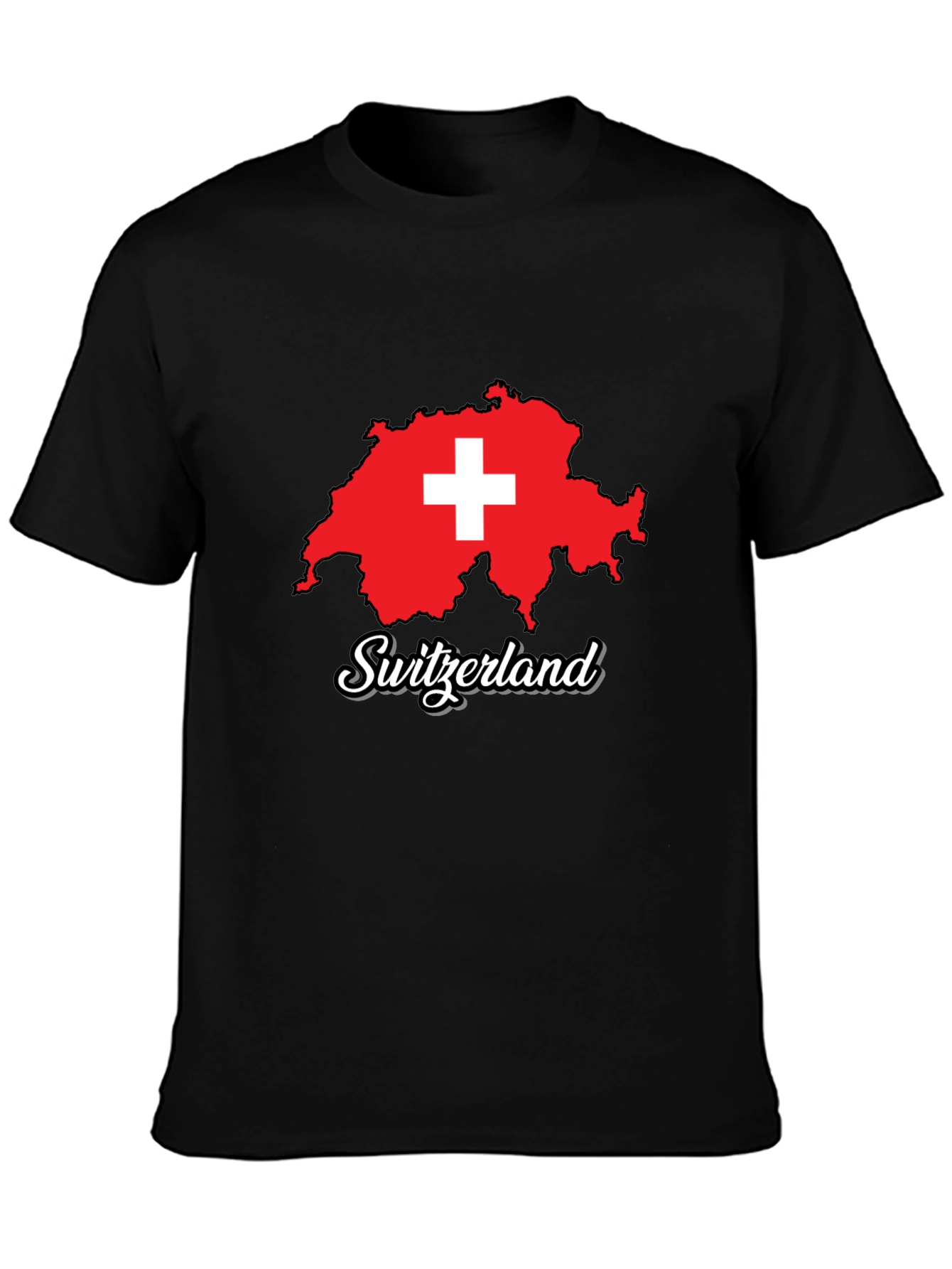 Switzerland Map T-Shirt - Swiss Pride