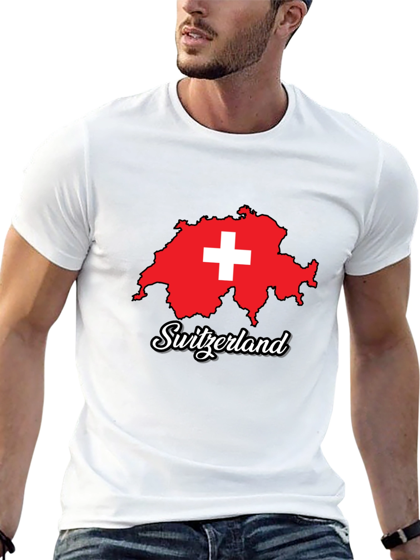 Switzerland Map T-Shirt - Swiss Pride