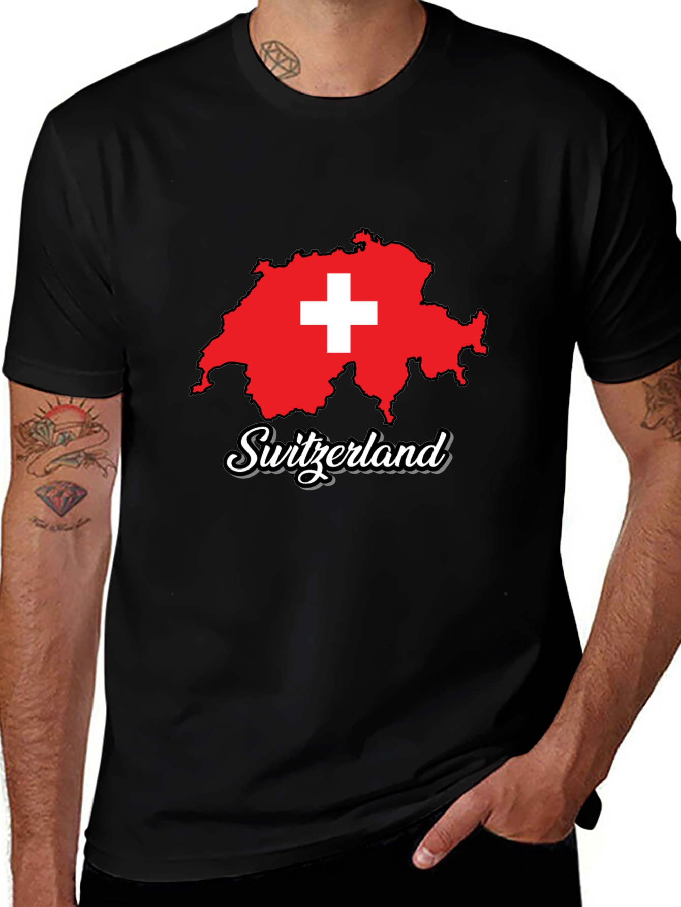 Switzerland Map T-Shirt - Swiss Pride
