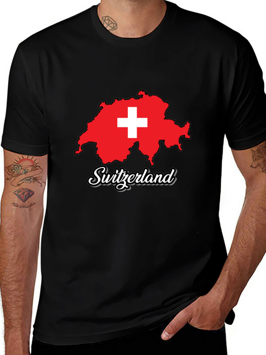 Switzerland Map T-Shirt - Swiss Pride