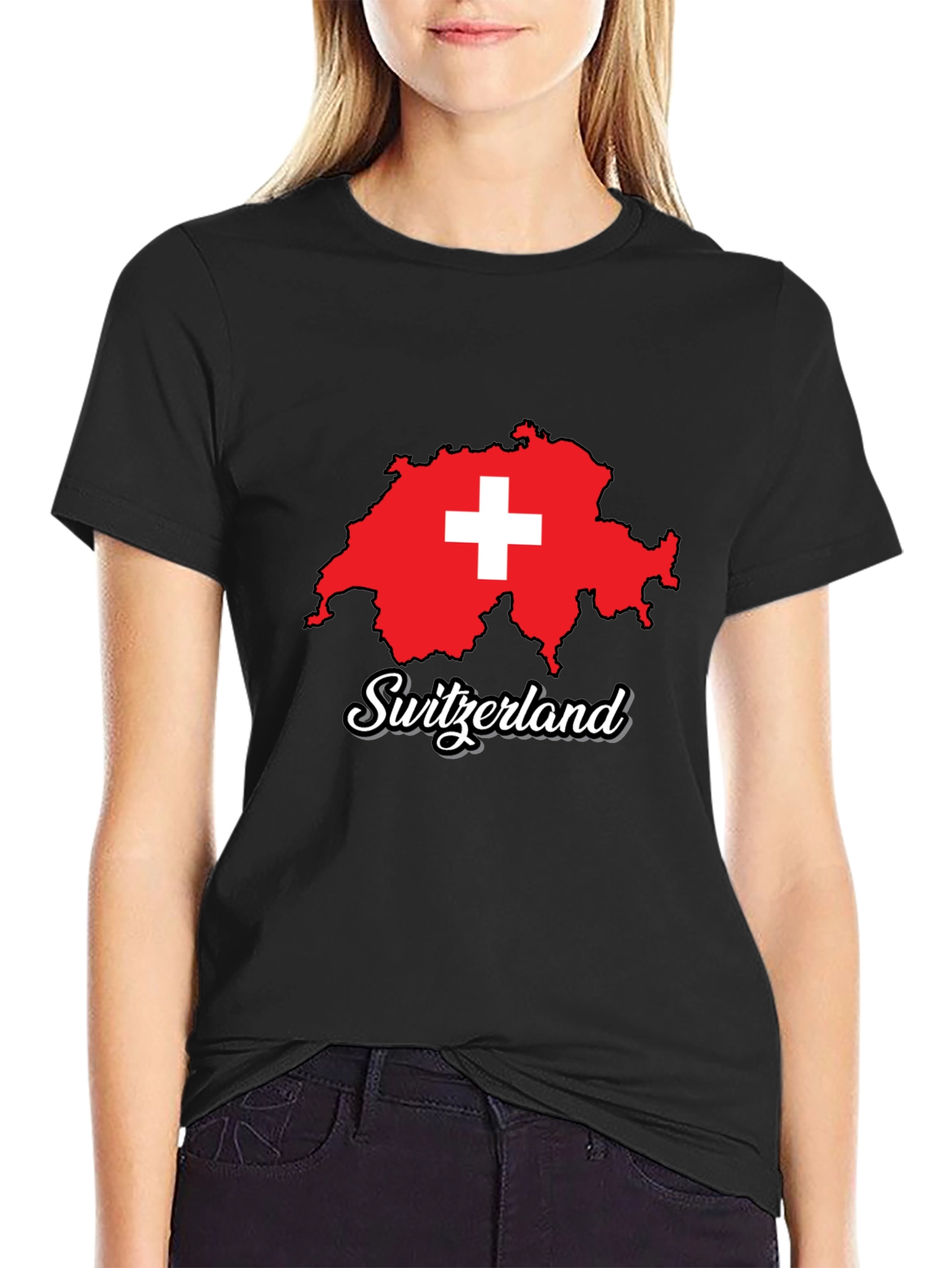 Switzerland Map T-Shirt - Swiss Pride
