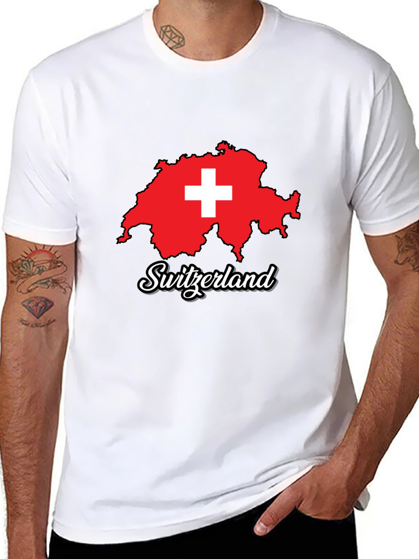 Switzerland Map T-Shirt - Swiss Pride