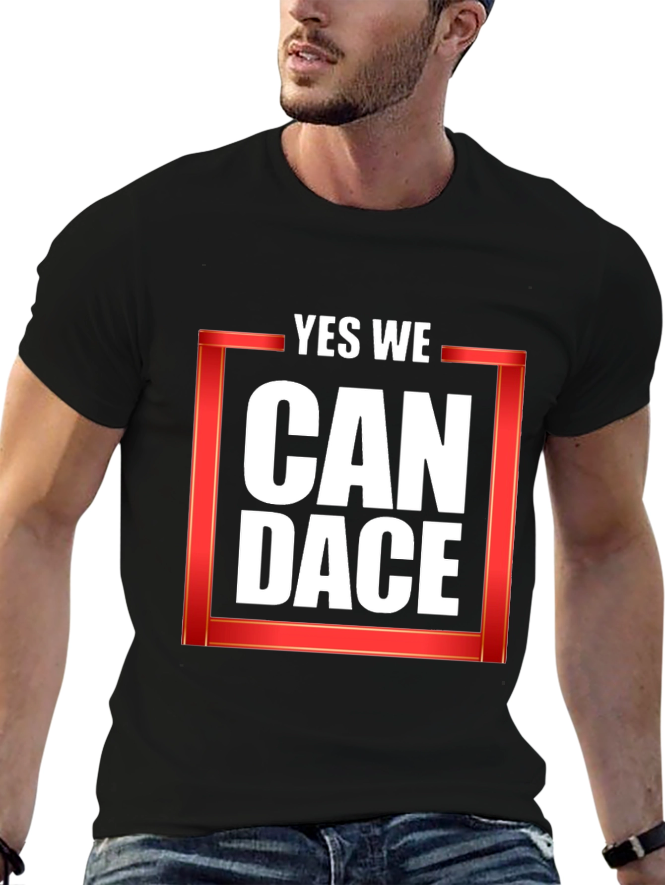 Yes We Can Dace Black T-Shirt