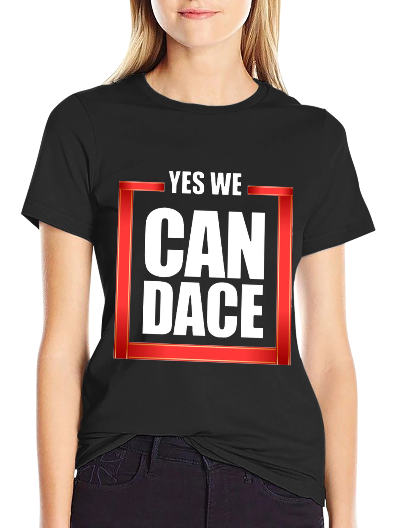 Yes We Can Dace Black T-Shirt