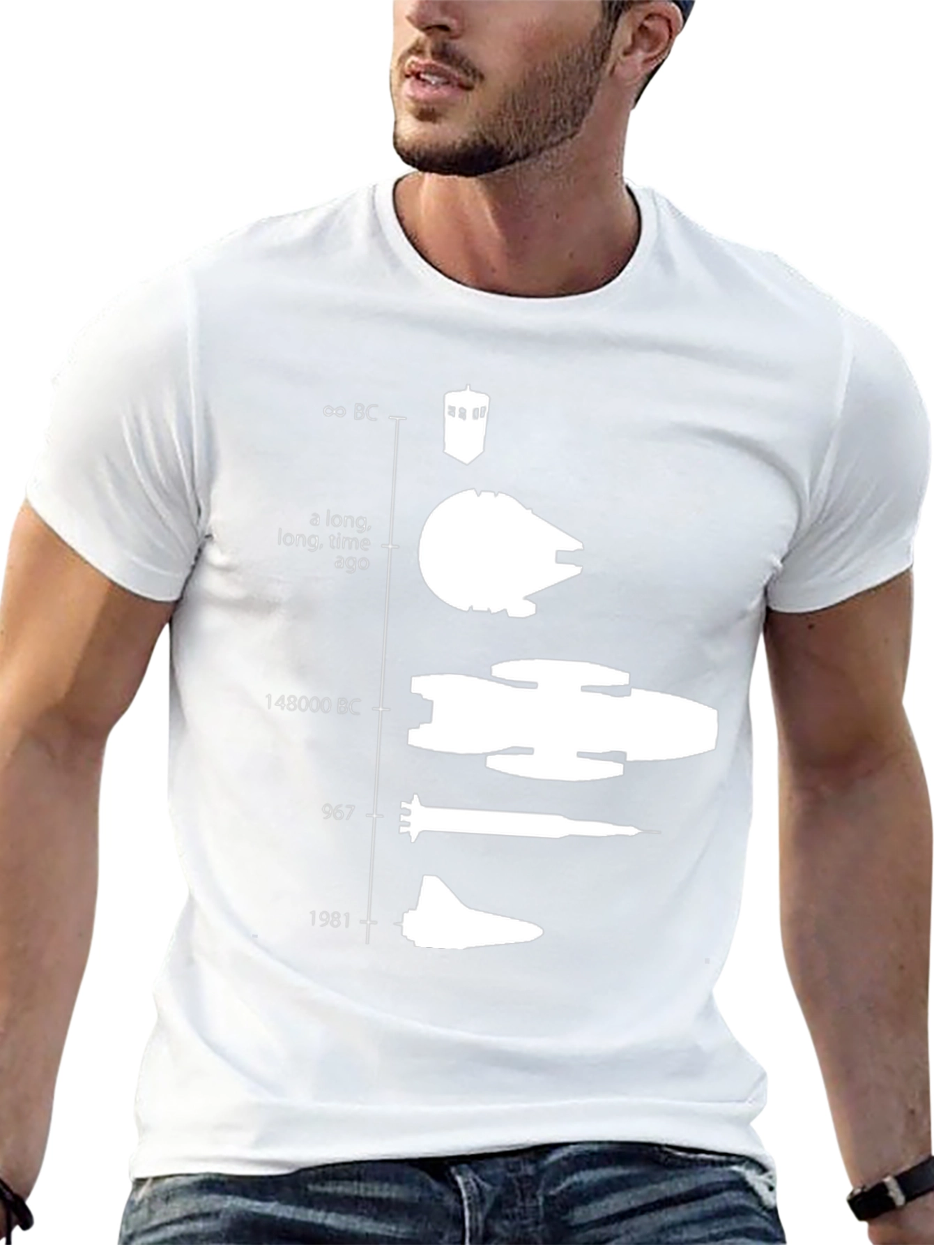 Evolution of Spacecraft Black T-Shirt