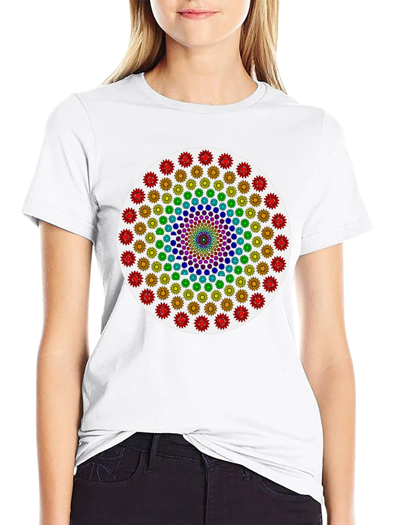 Rainbow Mandala Graphic Tee