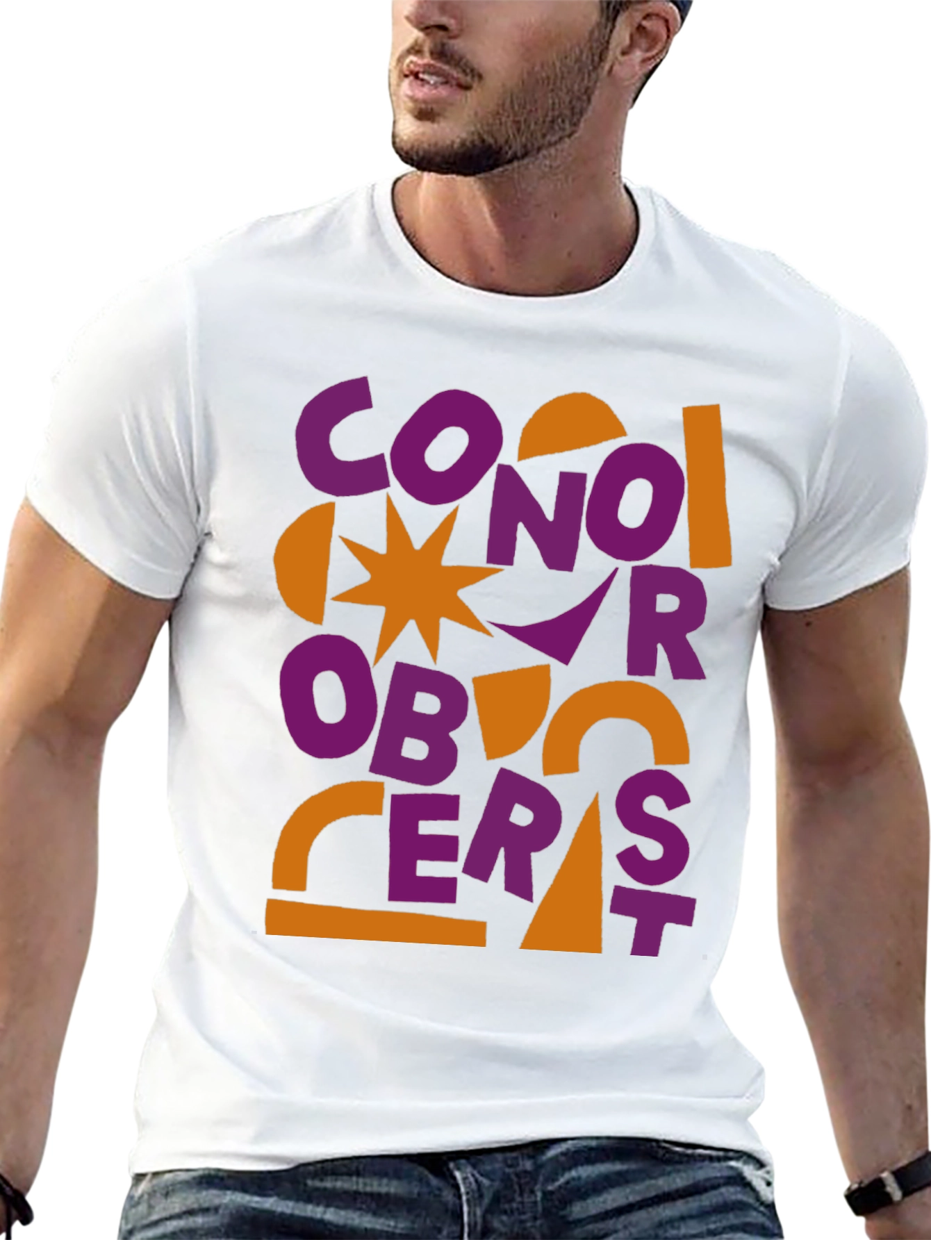 Conor Oberst Graphic Tee - Abstract Style