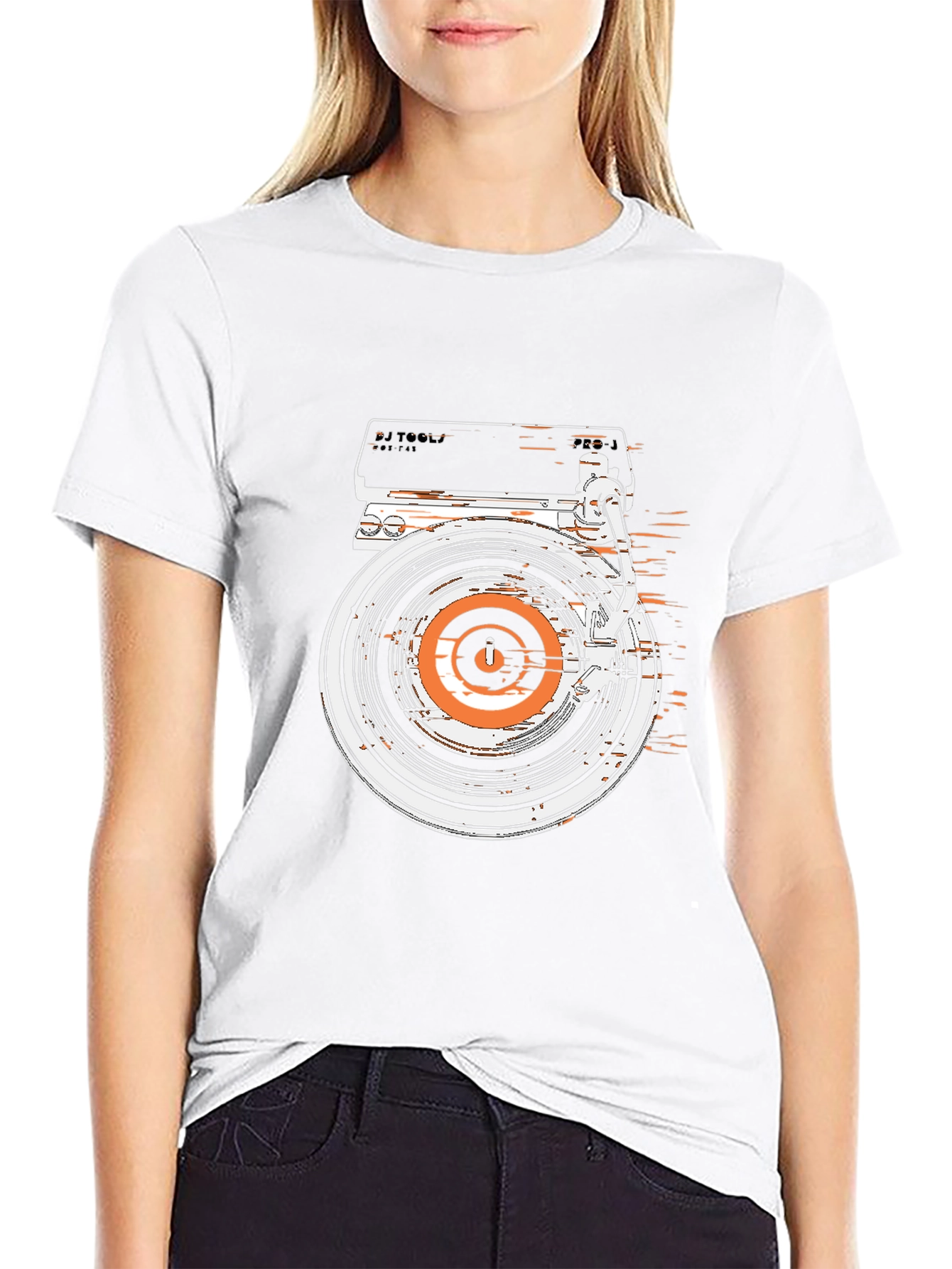 DJ Turntable Graphic Tee - Retro Style