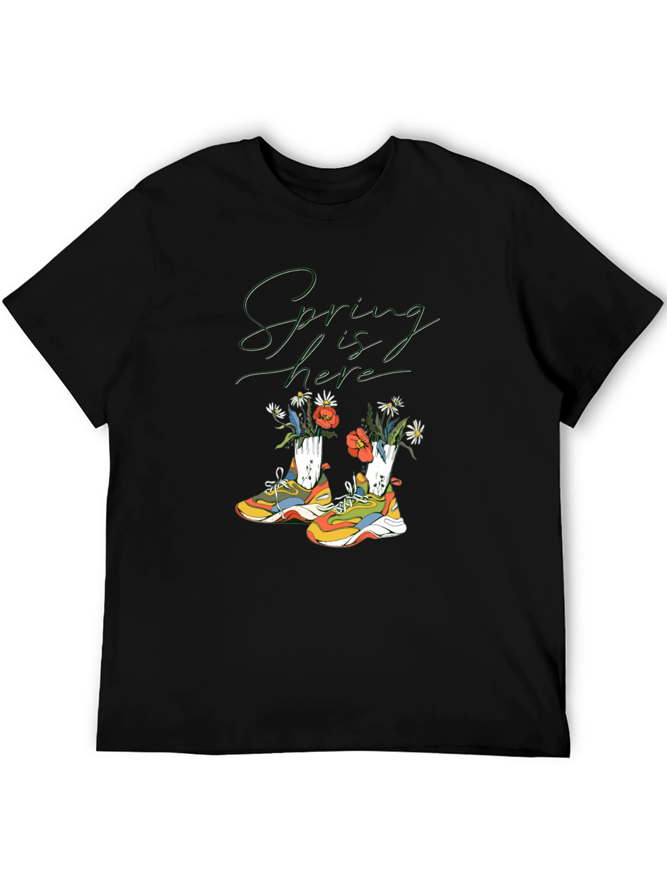 Spring Sneakers T-Shirt: Fashionable Floral Design