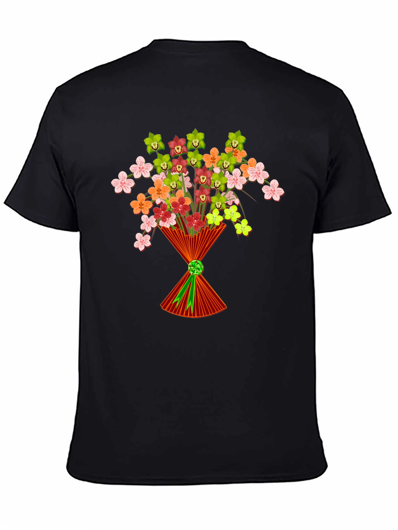 Floral Bouquet Graphic T-Shirt - Stylish Mens Tee
