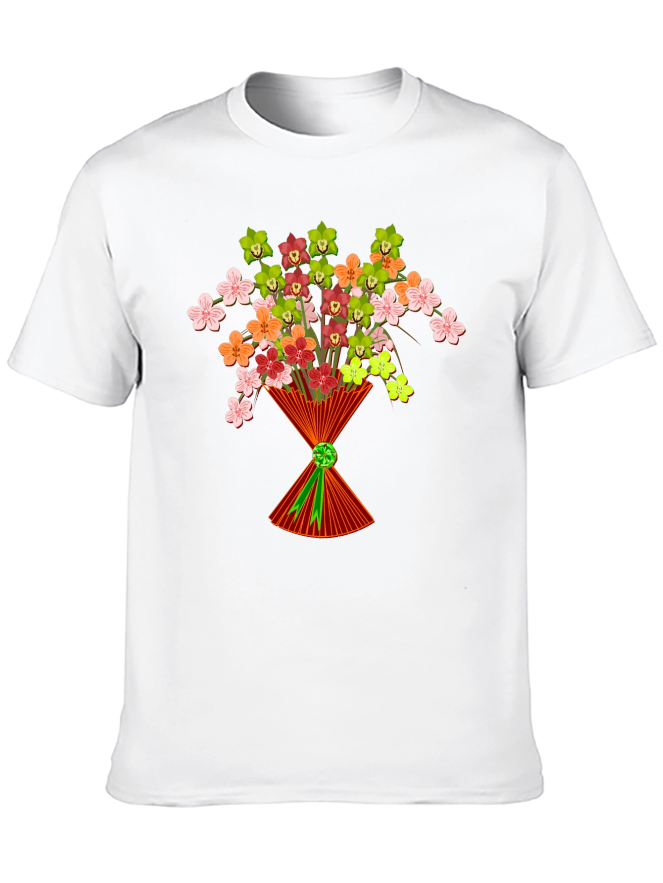 Floral Bouquet Graphic T-Shirt - Stylish Mens Tee