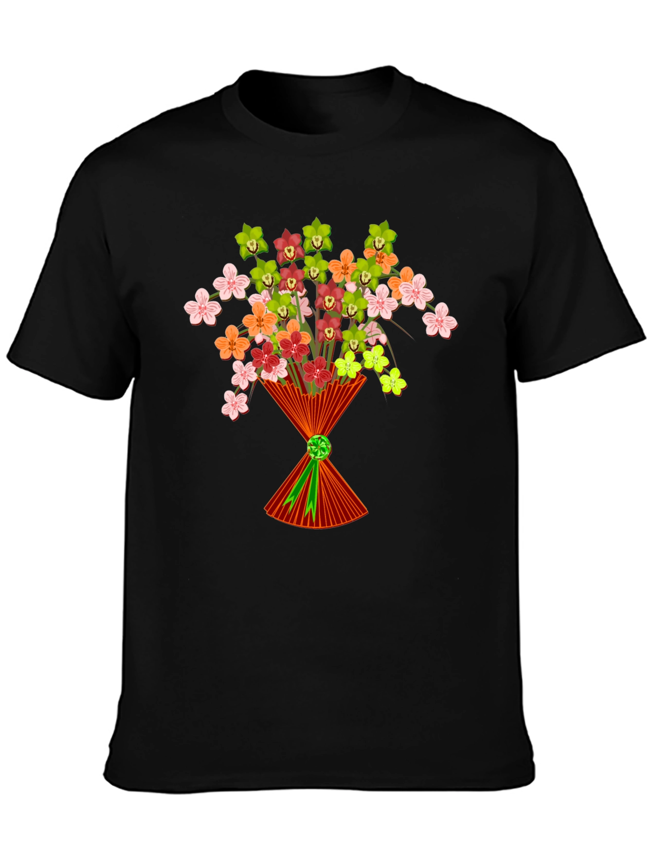 Floral Bouquet Graphic T-Shirt - Stylish Mens Tee