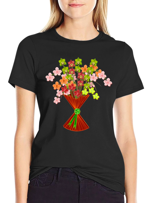 Floral Bouquet Graphic T-Shirt - Stylish Mens Tee