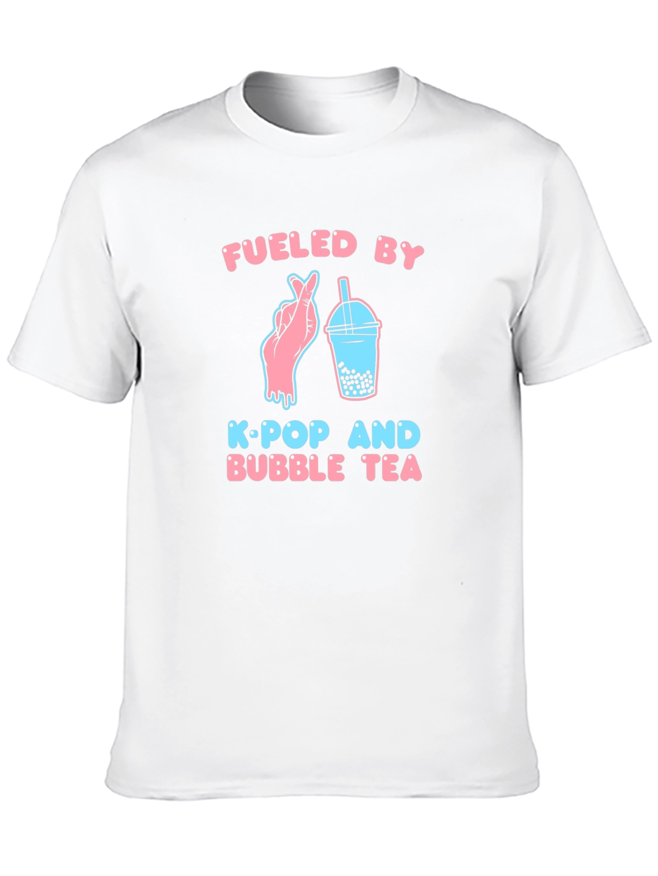 Fueled By K-Pop & Bubble Tea Black T-Shirt