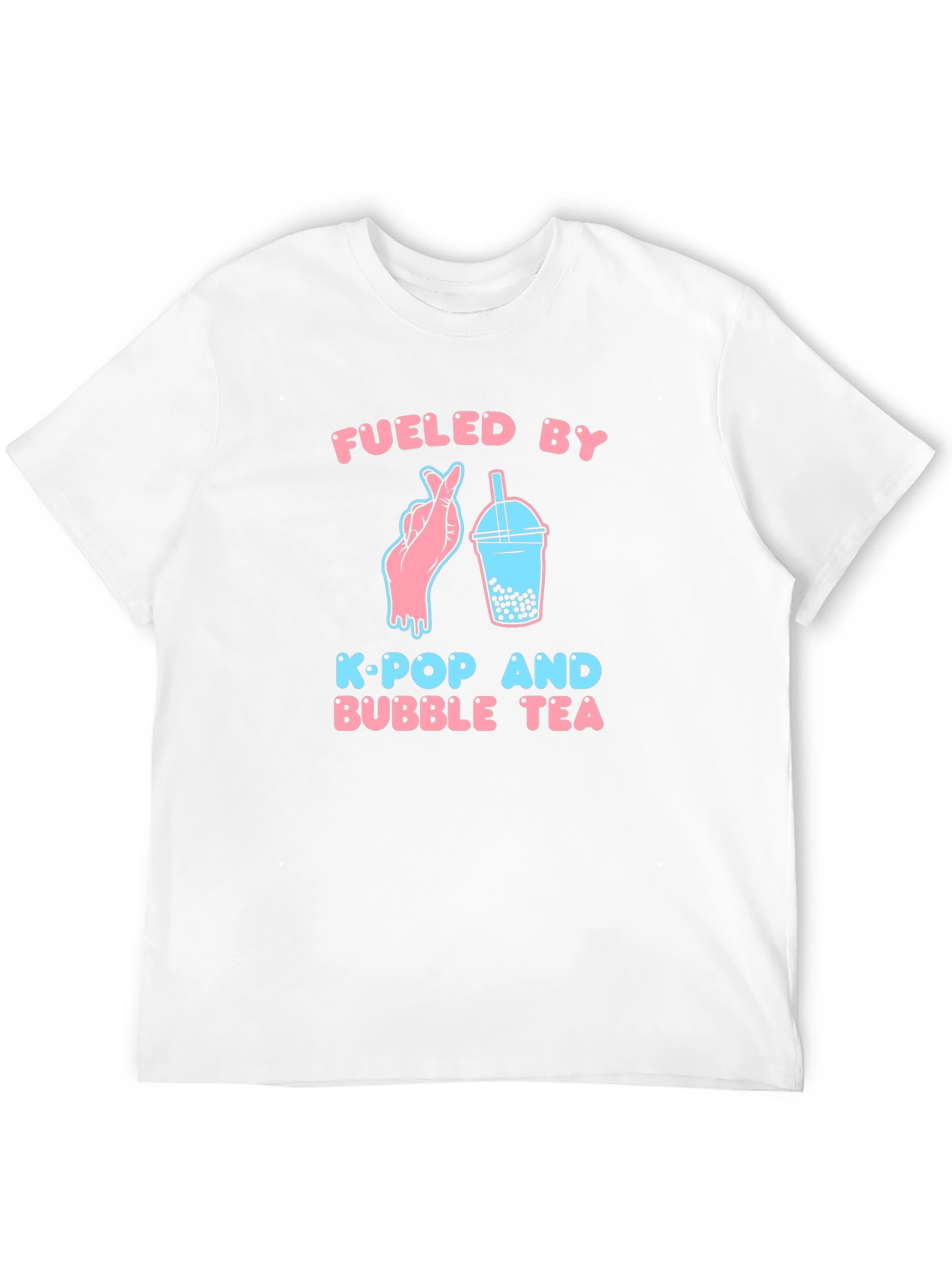 Fueled By K-Pop & Bubble Tea Black T-Shirt