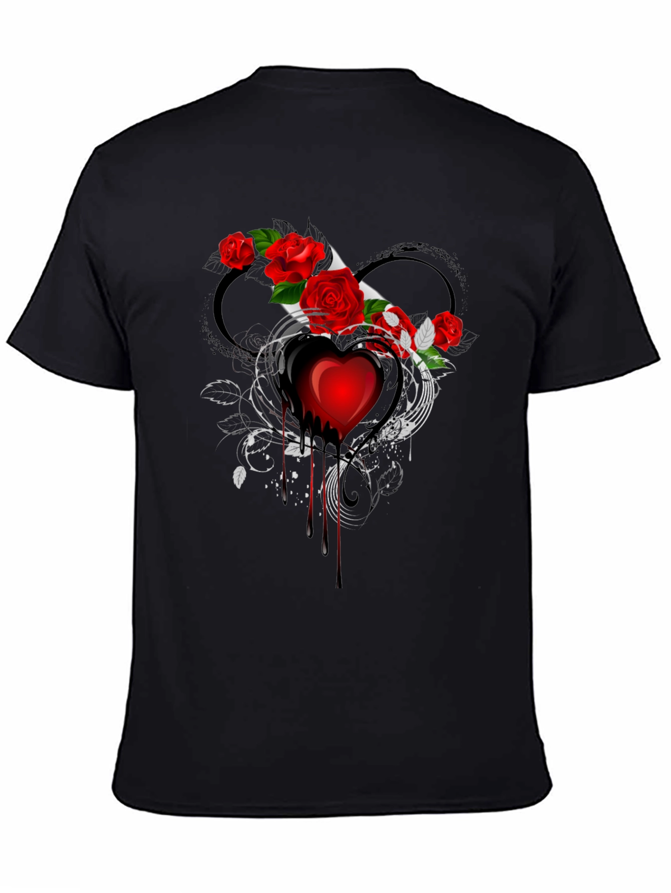Bleeding Heart Rose Graphic T-Shirt